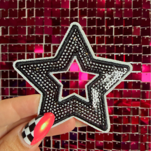 Hallow Star Iron on Patch Multicolor