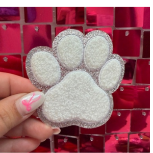 Large Paw Prints Iron On Patch
