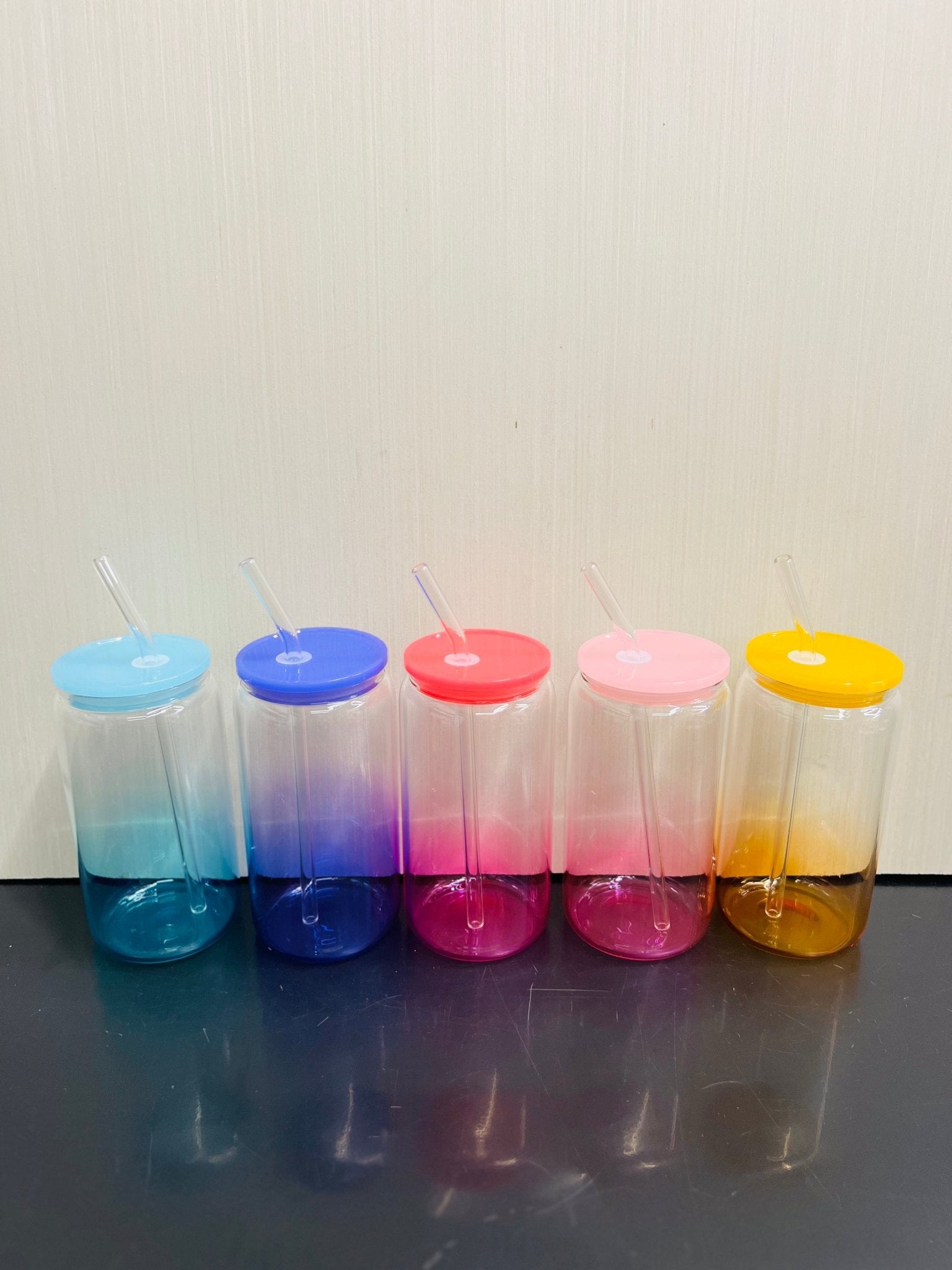 16oz. Ombre Glass Can Tumbler - My Vinyl Craft