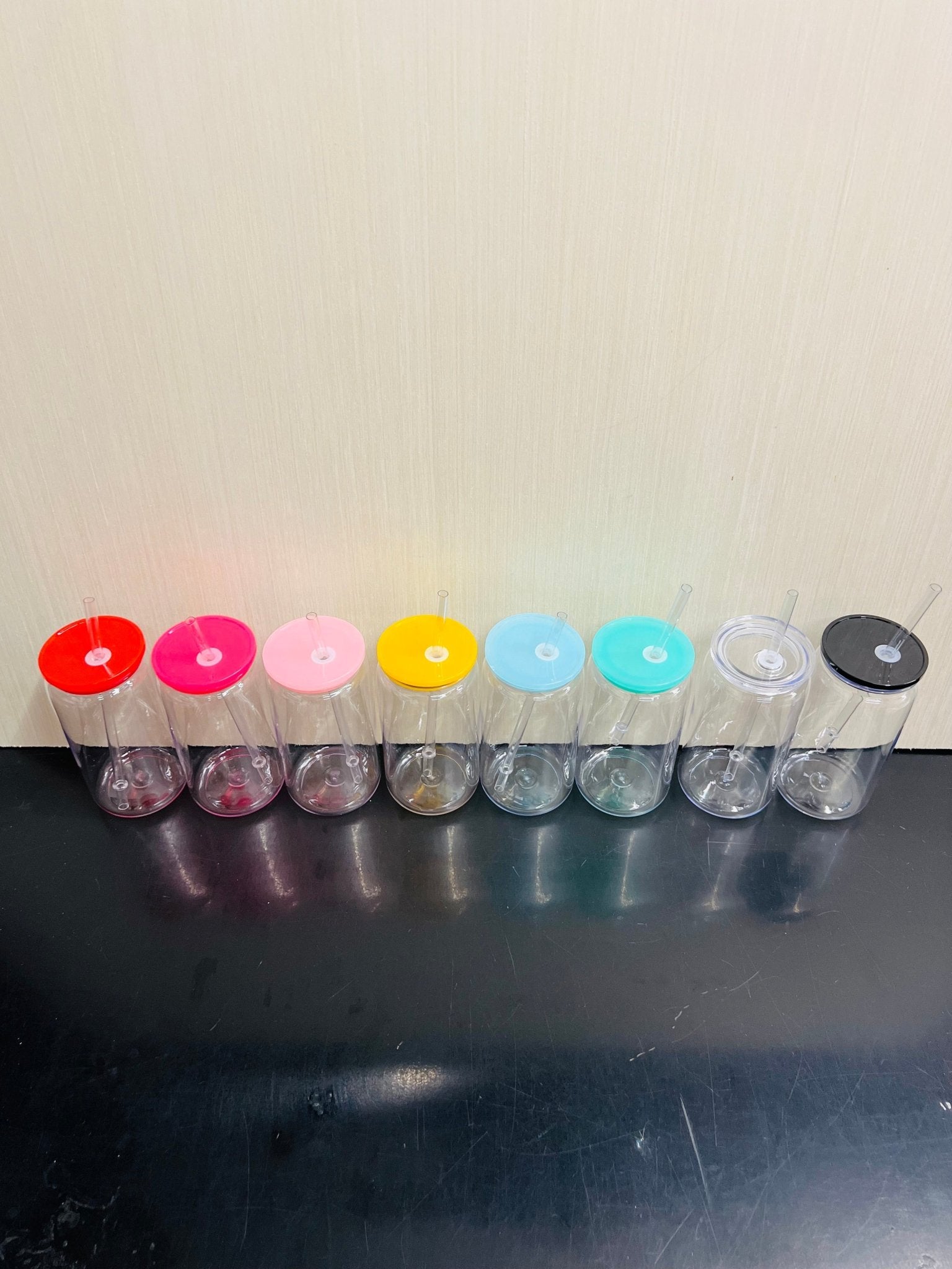 16oz. Plastic Can Cup with Lid and Straw - My Vinyl Craft