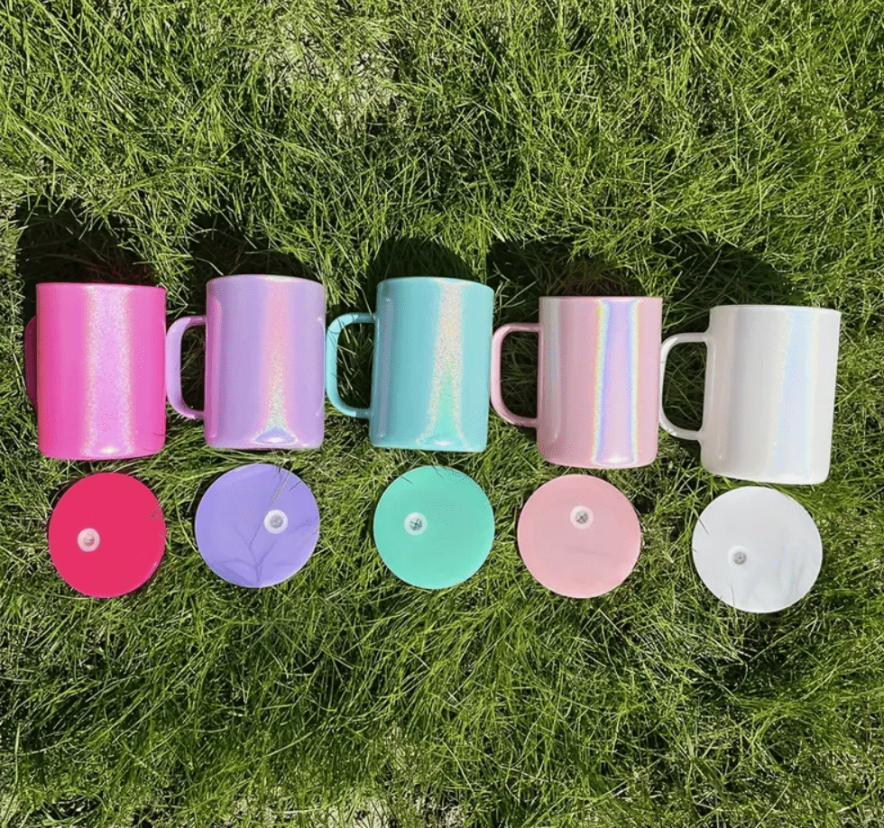 17oz Shimmer Glass Mugs - My Vinyl Craft
