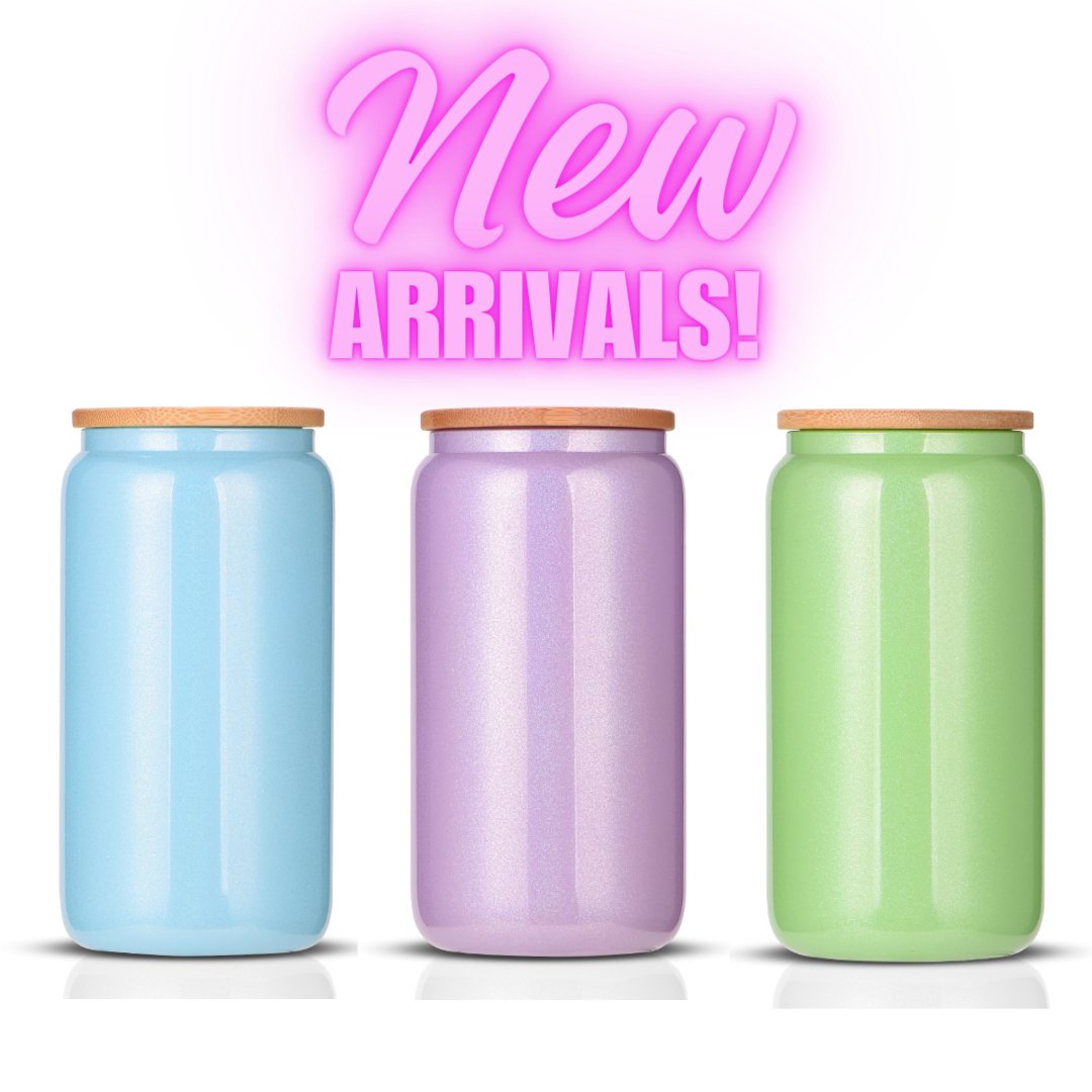 17OZ Sublimation Glass Can with Bamboo Lid and Straw - My Vinyl Craft