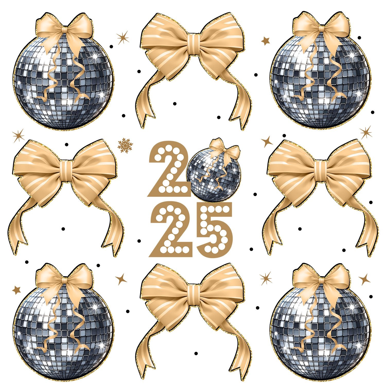 2025 Gold Disco DTF Transfer - NY9 - My Vinyl Craft