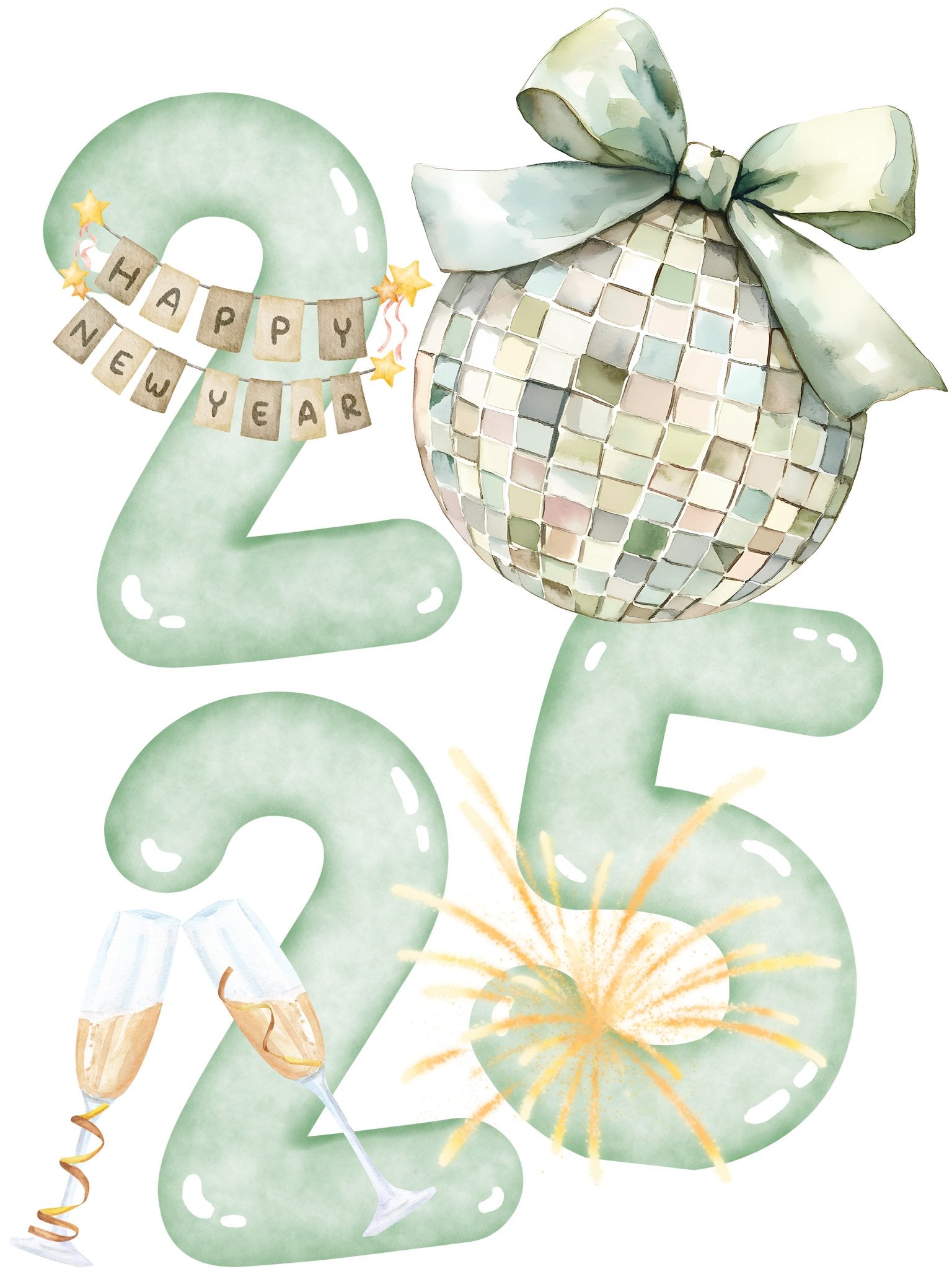 2025 Mint Disco DTF Transfer - NY10 - My Vinyl Craft