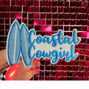 Coastal Cowgirl Board Iron on Patch