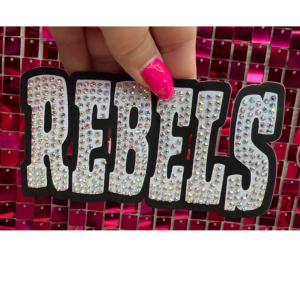 Rebels Oversize Hat Rhinestone Transfer