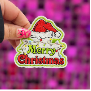 Merry Green Iron On Patch