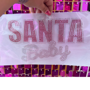 Santa Baby Rhinestone Transfer