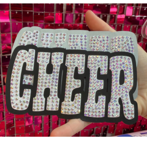 Cheer Oversize Hat Rhinestone Transfer