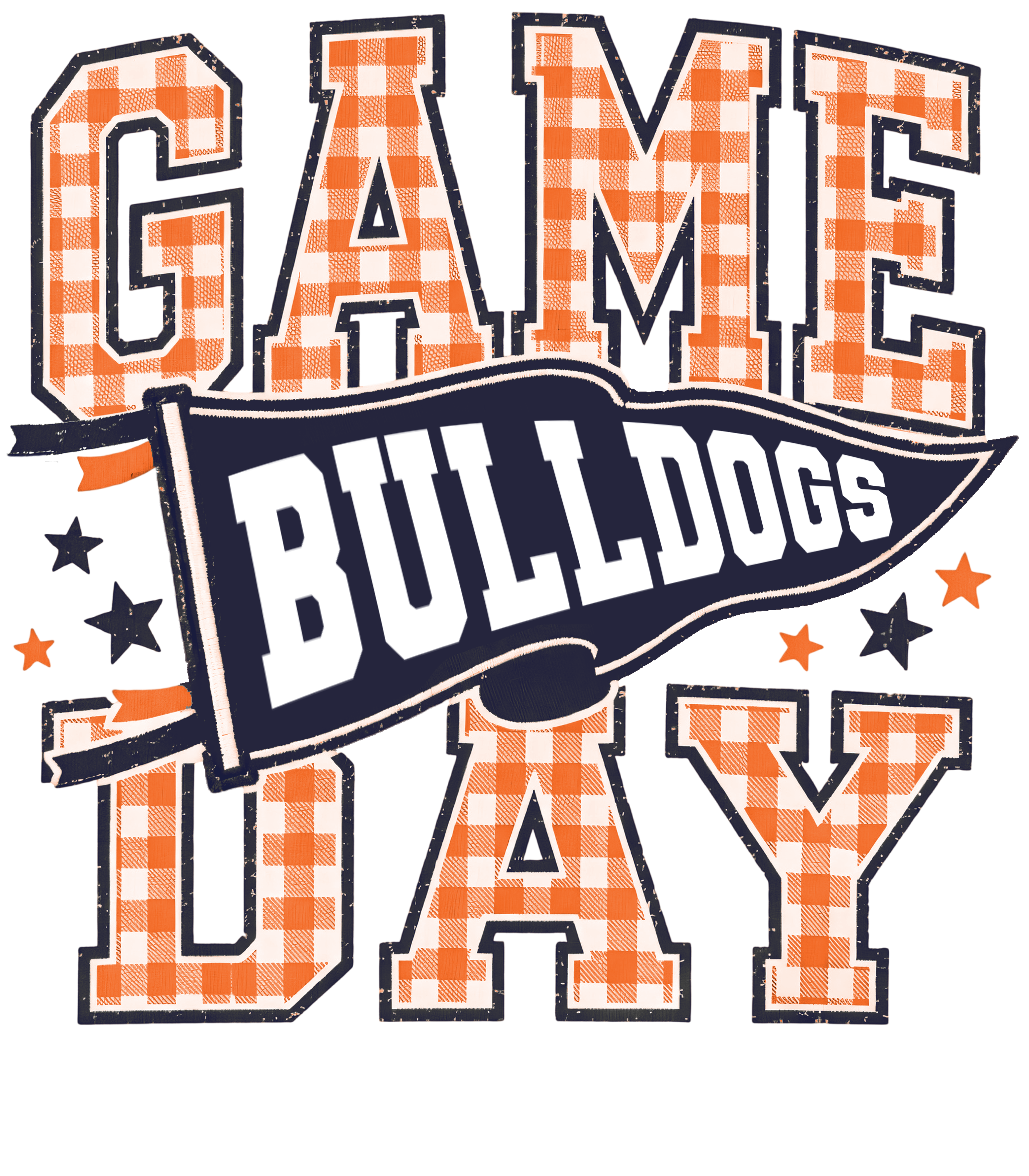 Bulldogs Gingham DTF Transfer