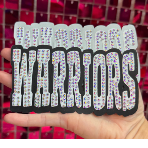 Warriors Oversize Hat Rhinestone Transfer