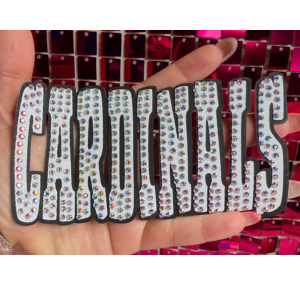 Cardinals Oversize Hat Rhinestone Transfer
