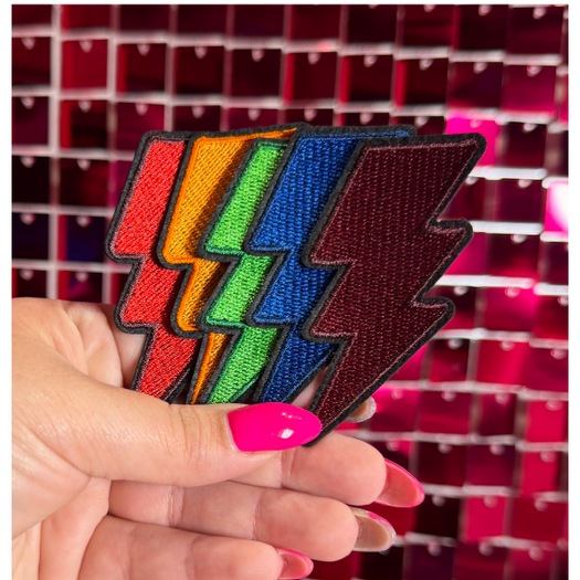 Solid Bolt Iron on Patch