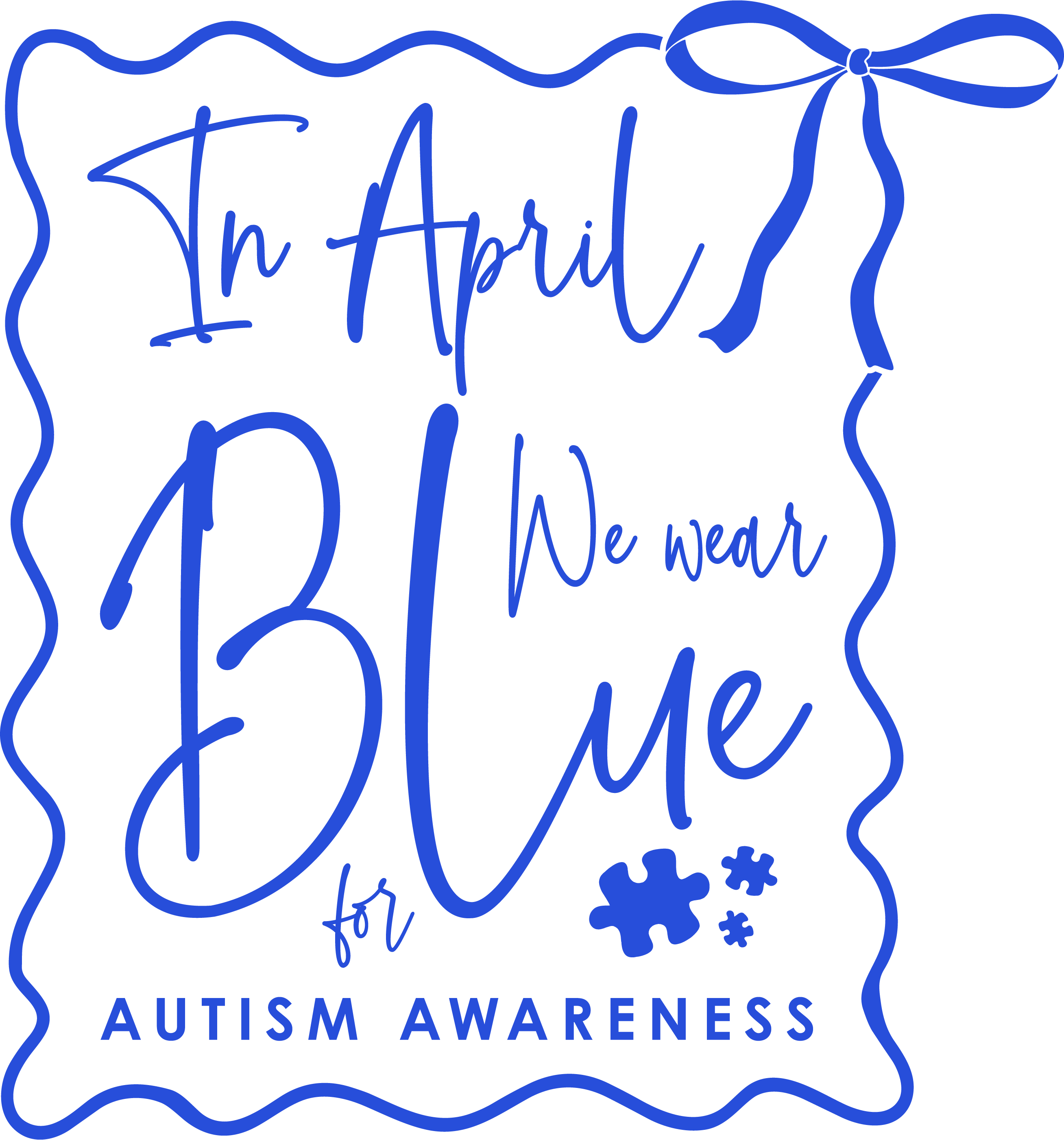 AU6 - We Wear Blue DTF Transfer