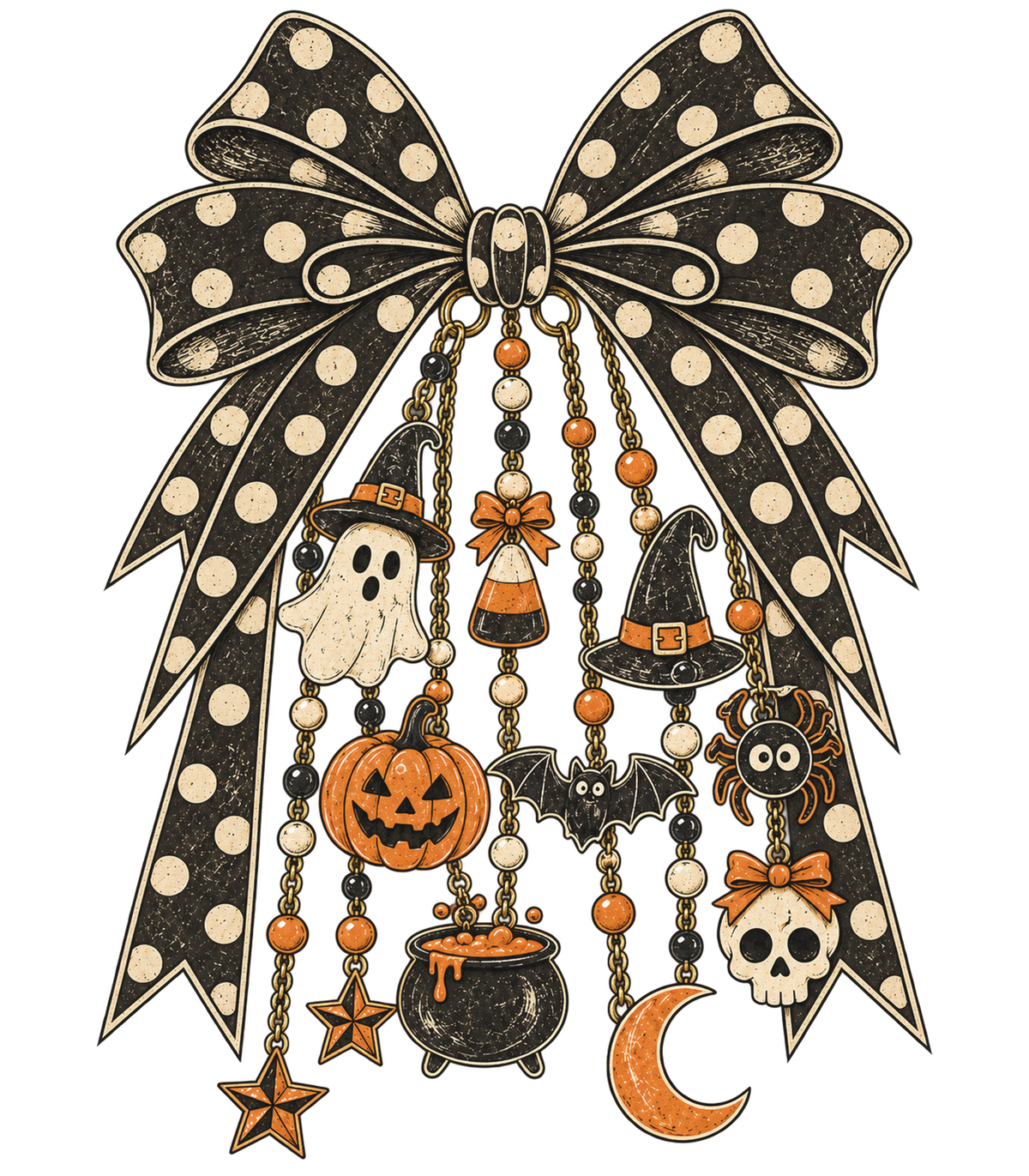 HW13 - Halloween Bow Charms DTF Transfer