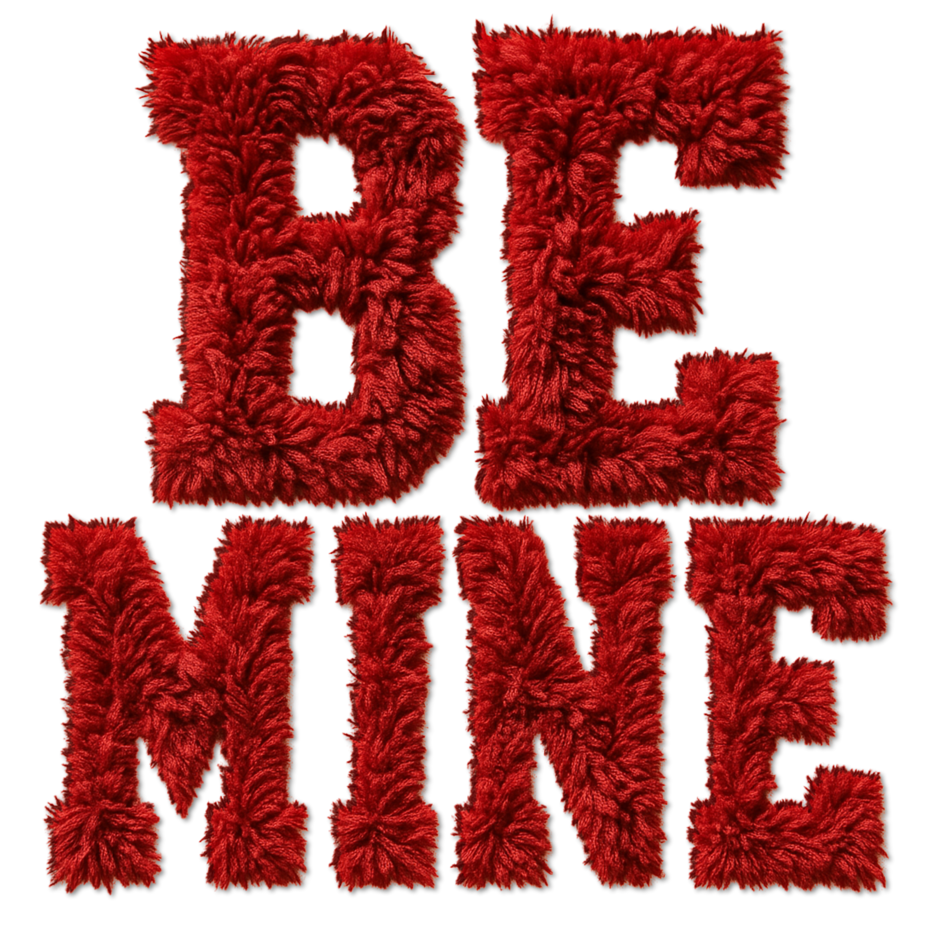 VA2 - Red Be Mine Faux Yarn DTF Transfer