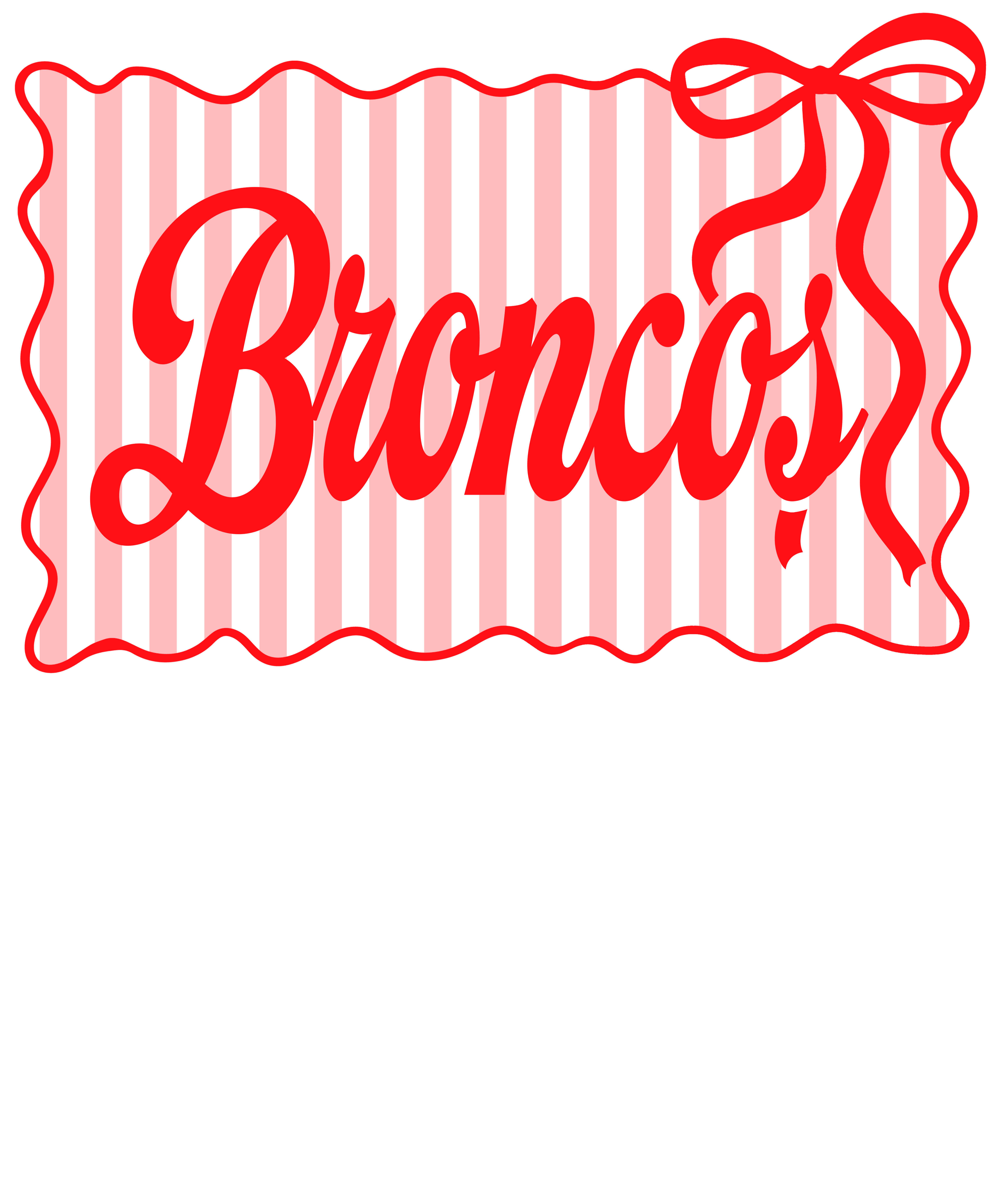SP85 - Striped Bow Broncos DTF Transfer