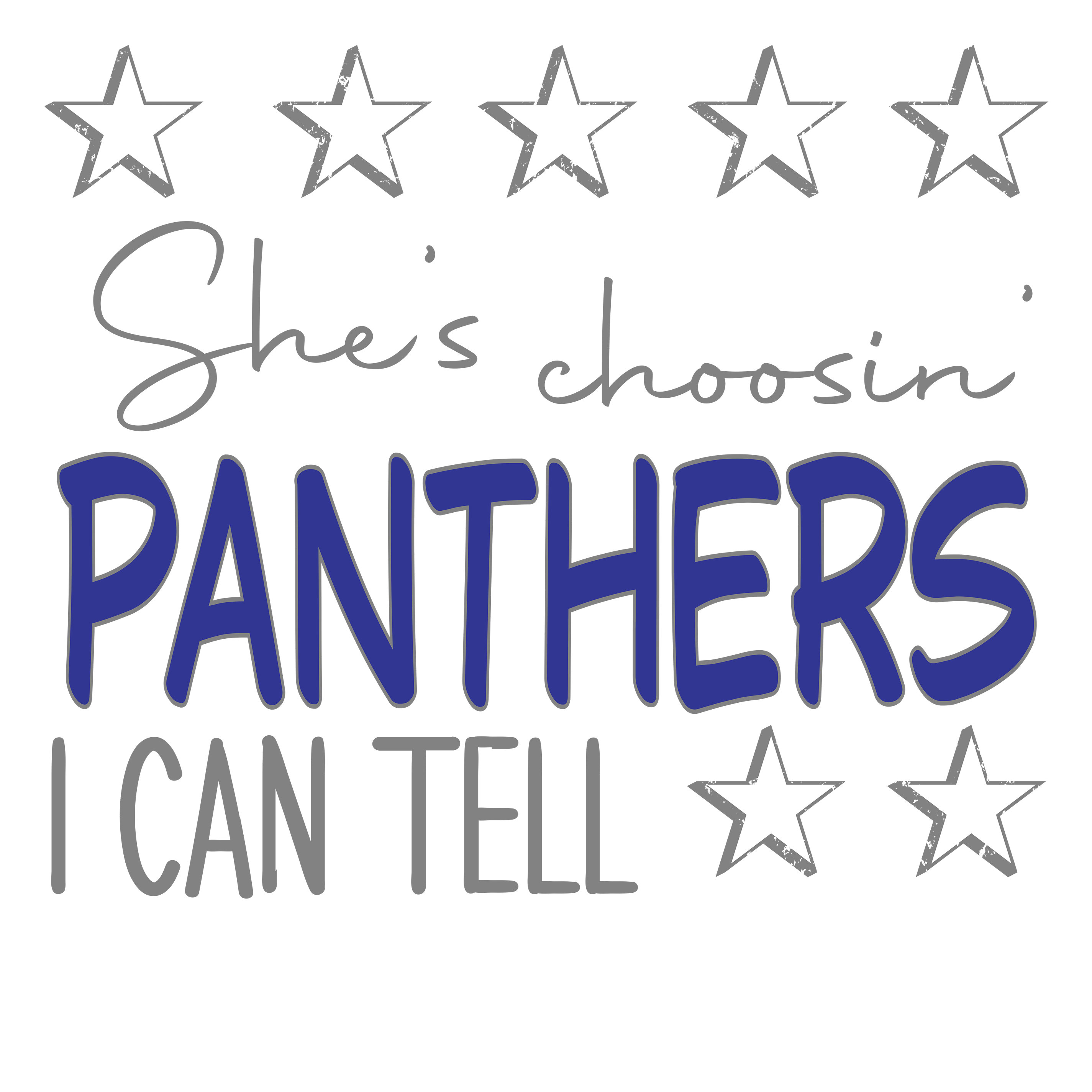 SP6 - Choosin Panthers Blue DTF transfers