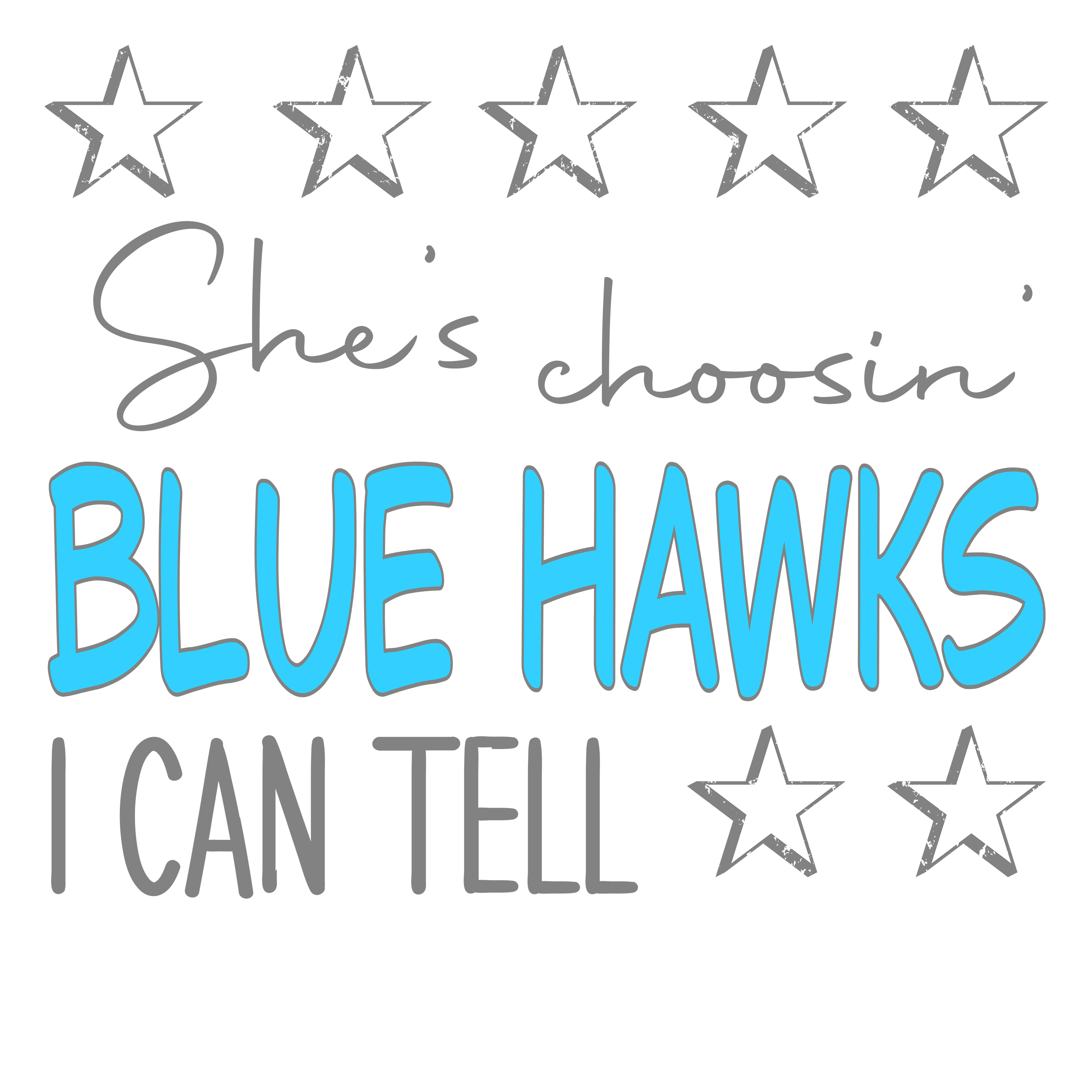 SP8 - Choosin Blue Hawks DTF Transfer