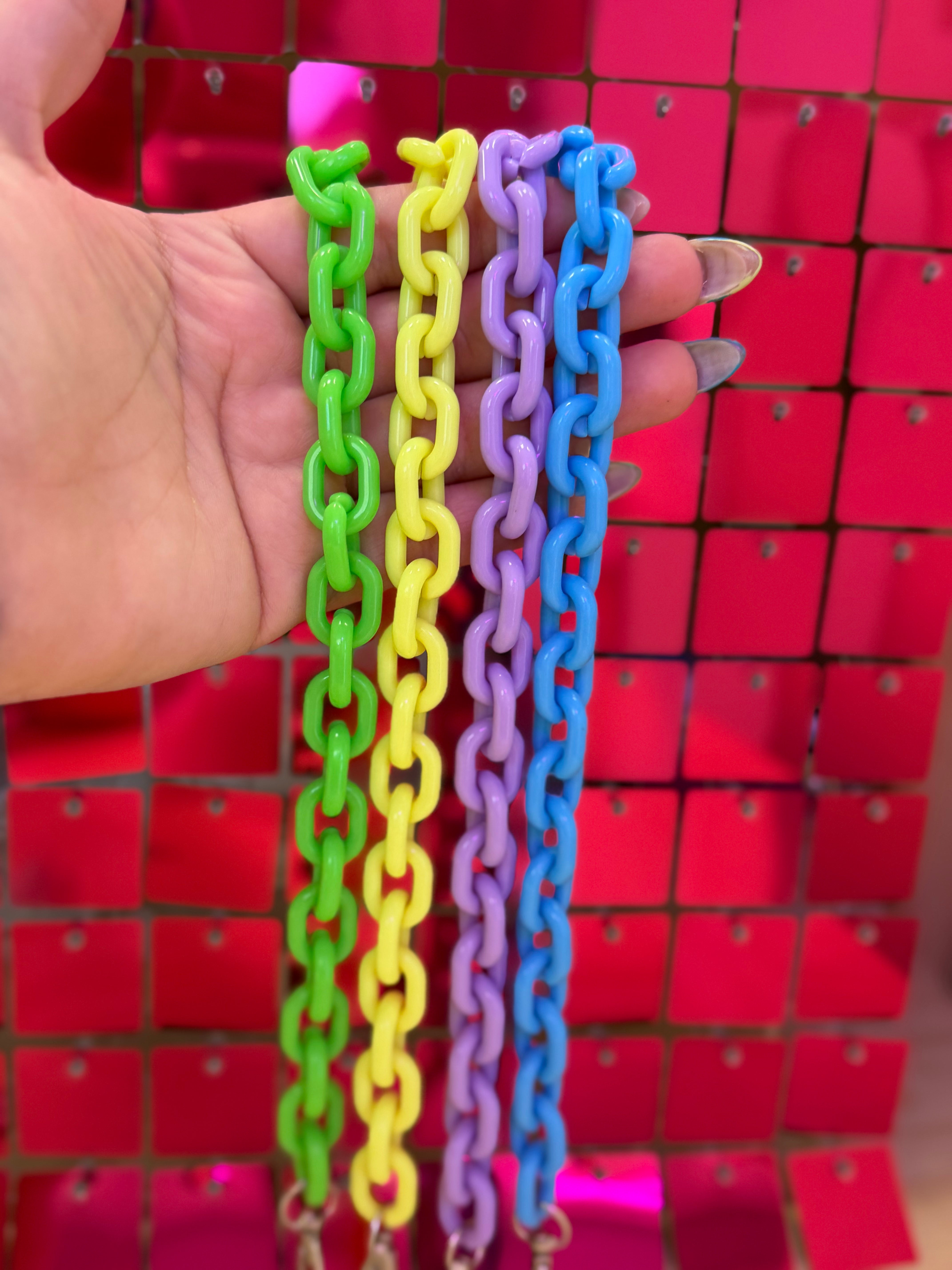Neon Chunky Chain Link Hat Chains