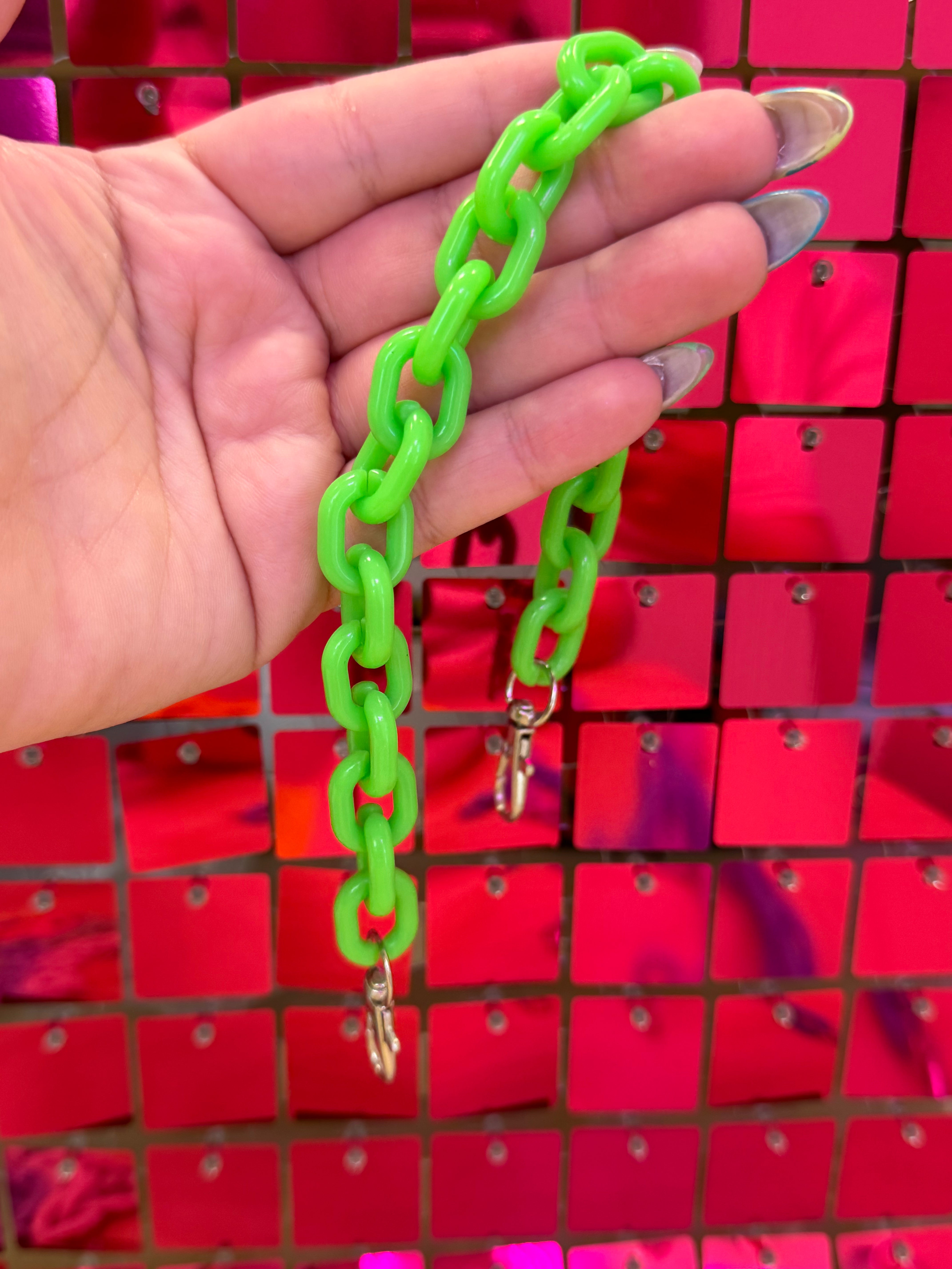 Neon Chunky Chain Link Hat Chains