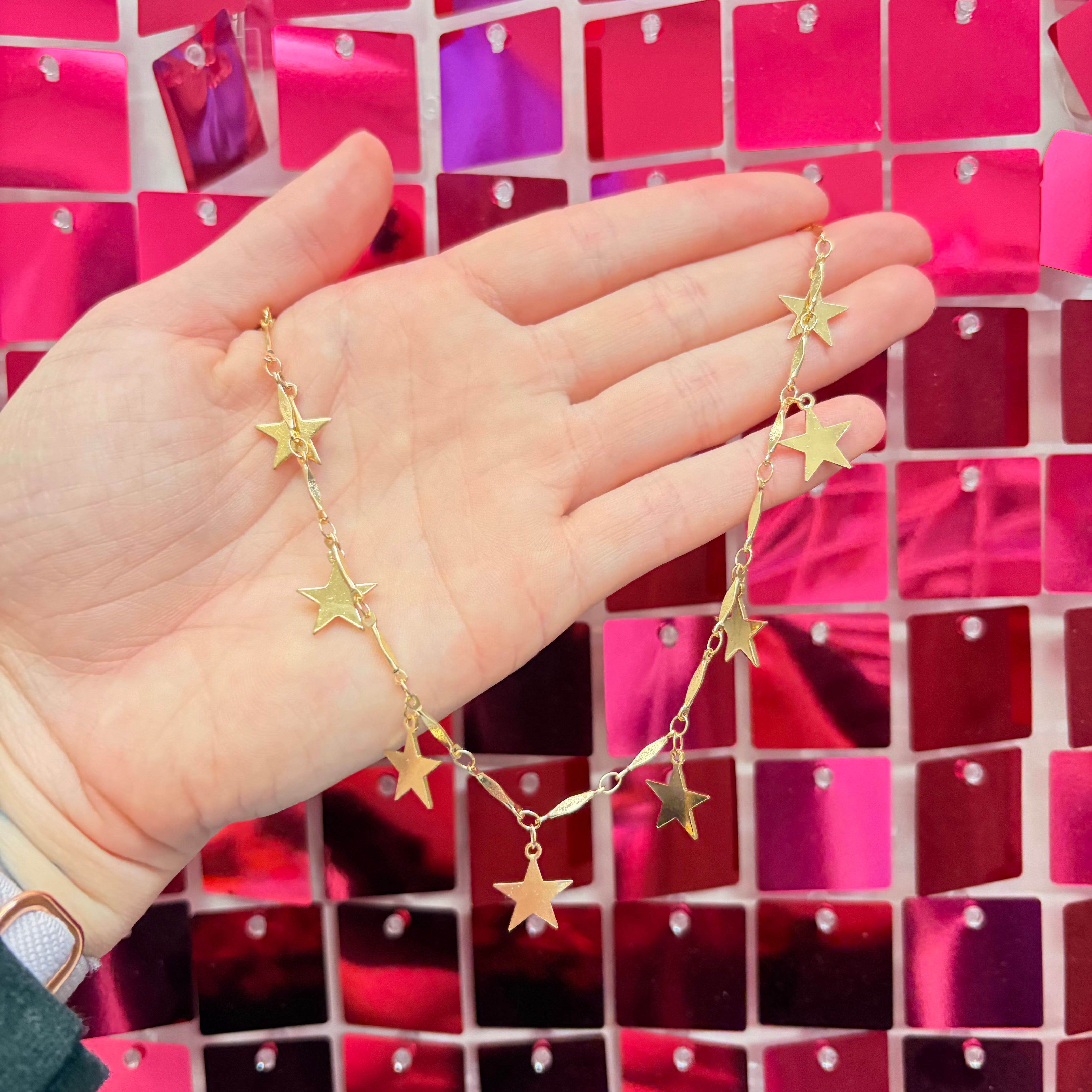 Gold Stars Hat Chain