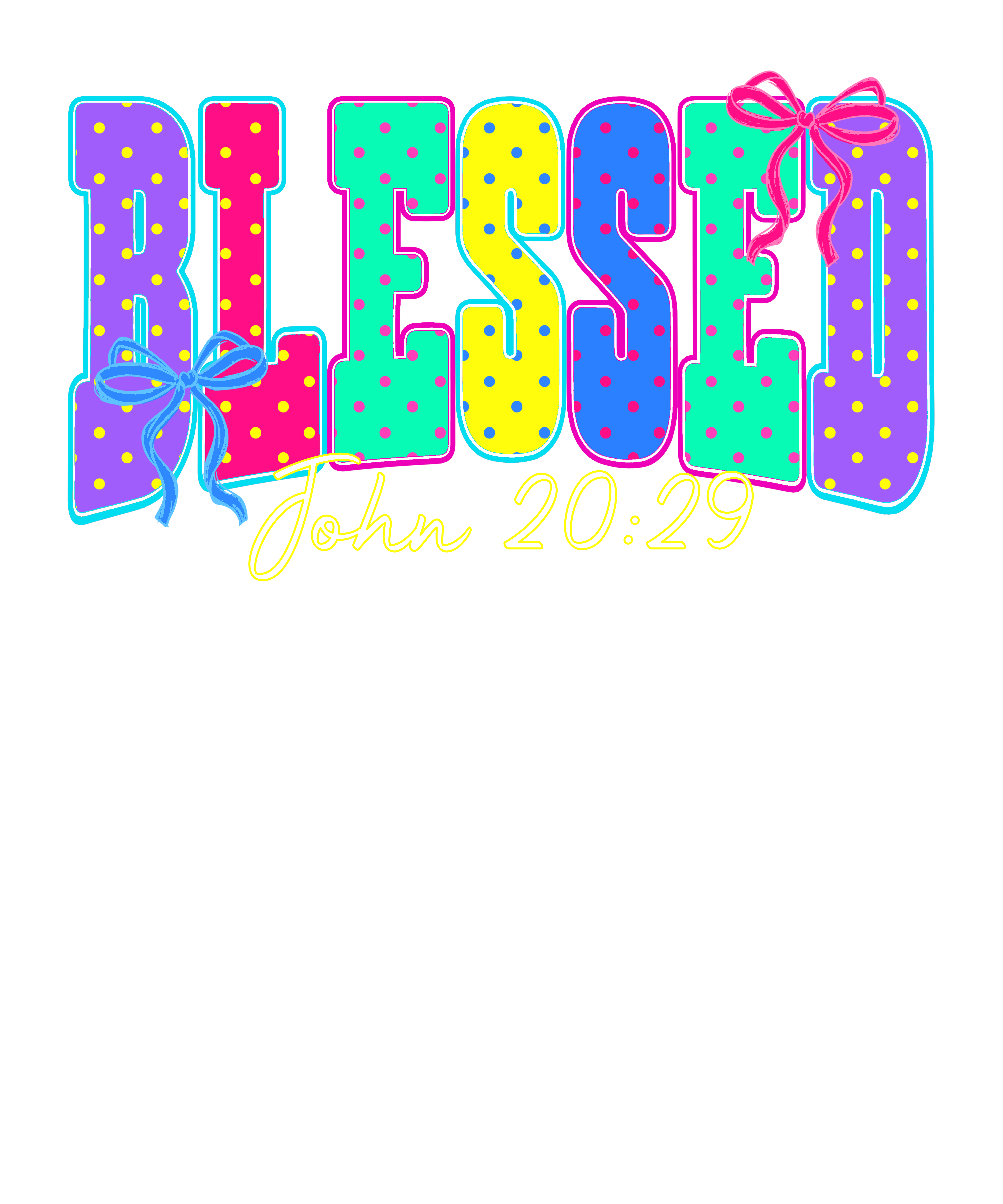 F7 - Neon Blessed DTF Transfer