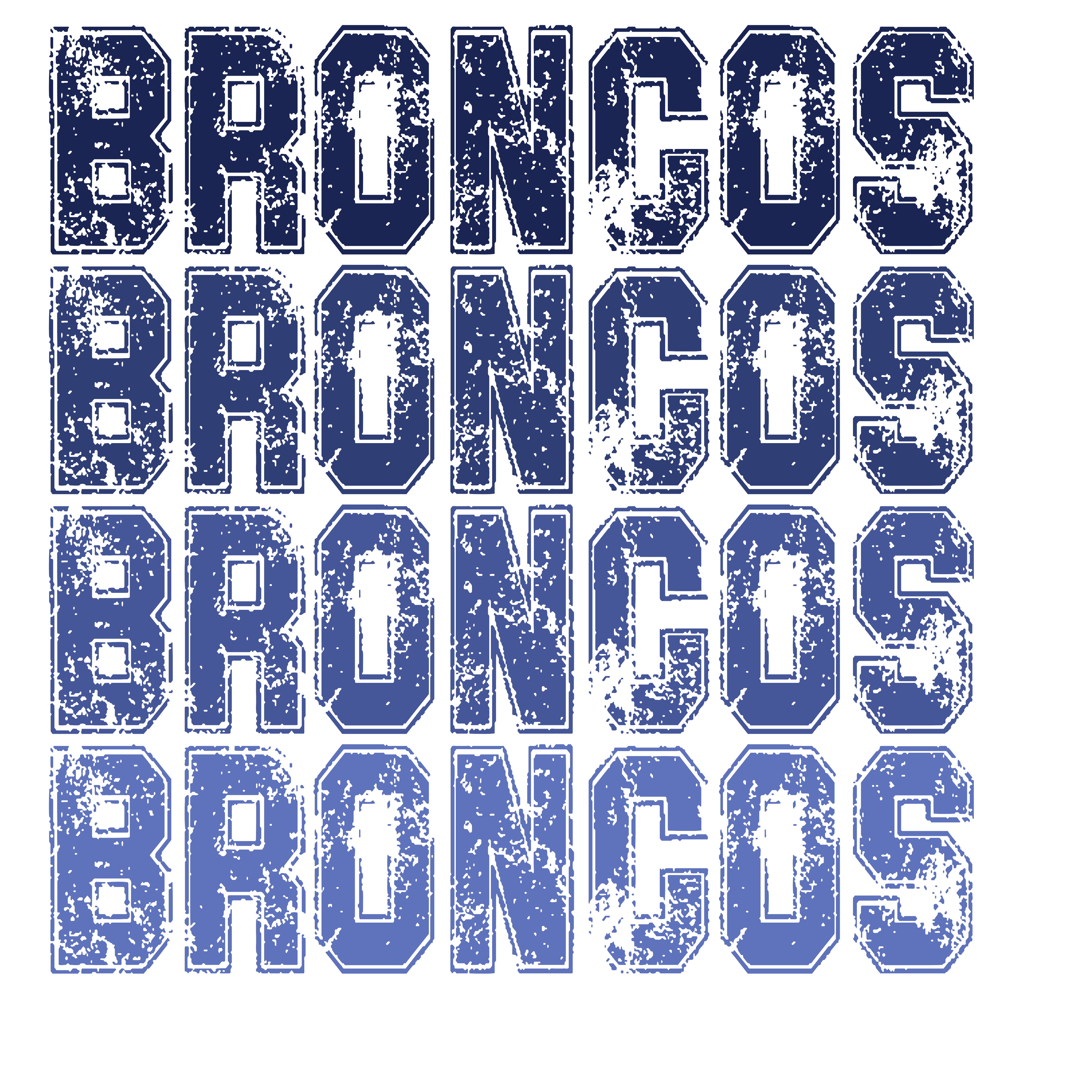 SP29 - Ombre Broncos DTF Transfer