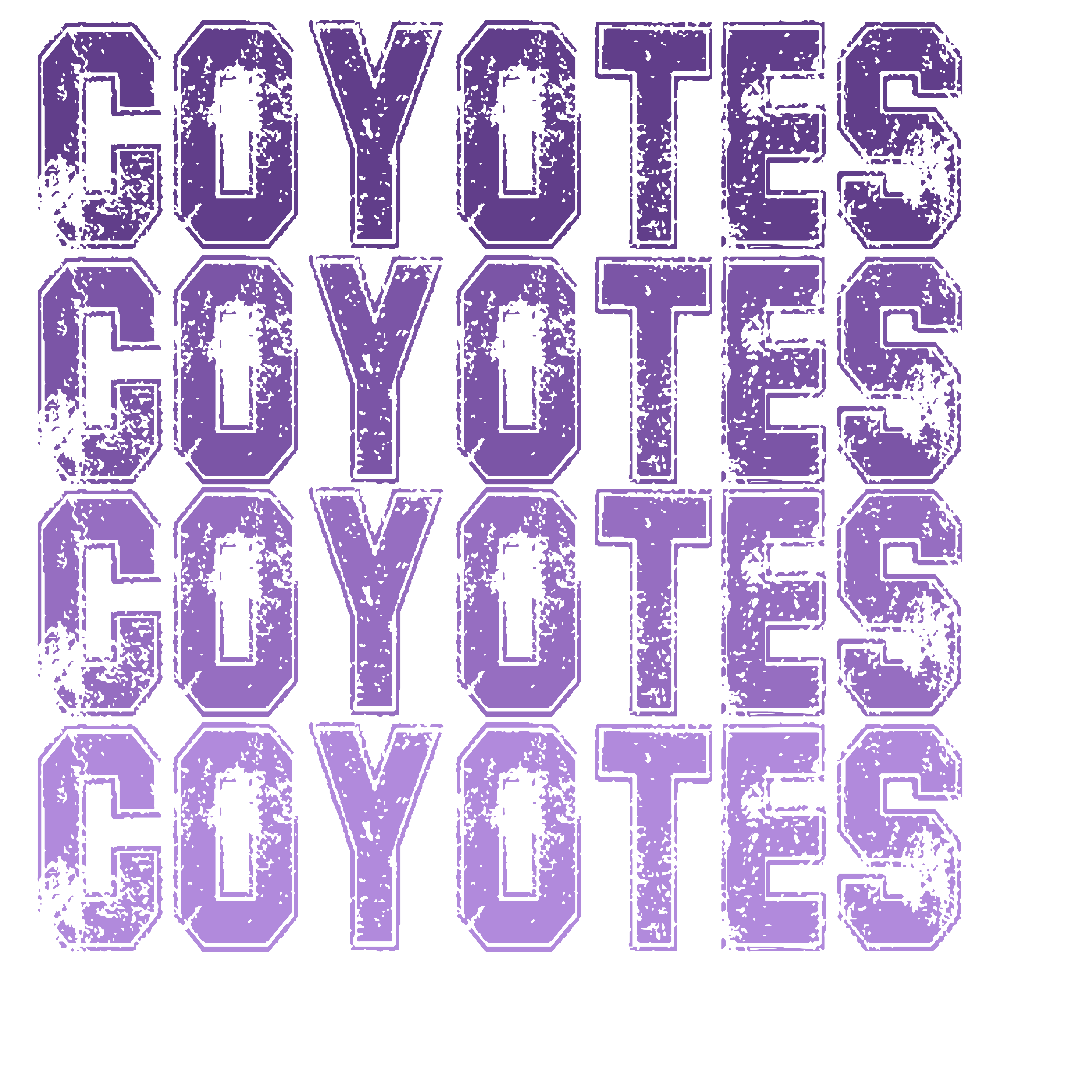 Ombre Coyotes DTF Transfer