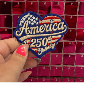 America Birthday Iron On Patch - My Vinyl Craft