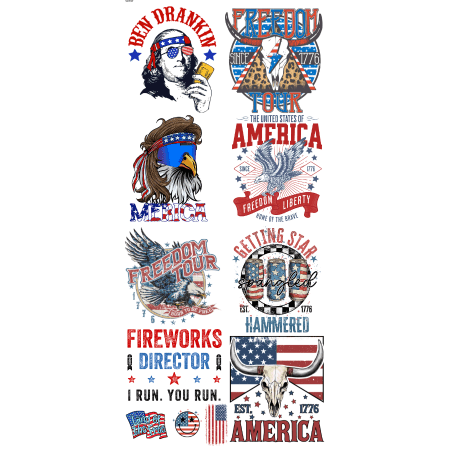 American Dude Pre - Made Gangsheet - My Vinyl Craft