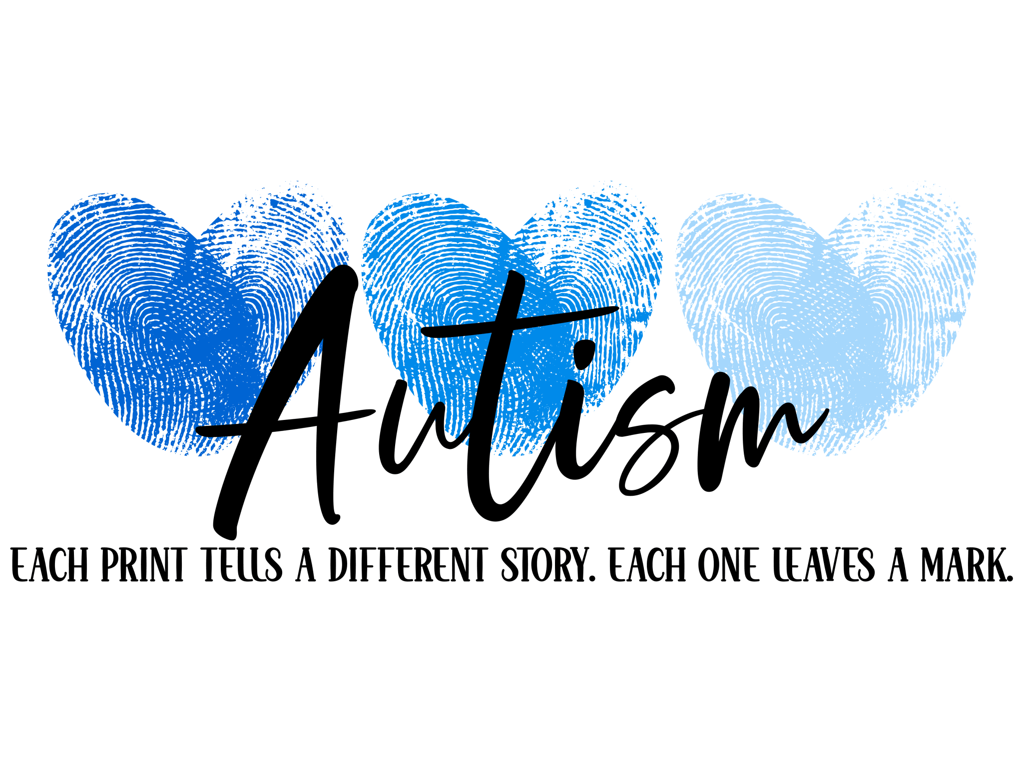 AU4 - Autism Heart Print DTF Transfer - My Vinyl Craft