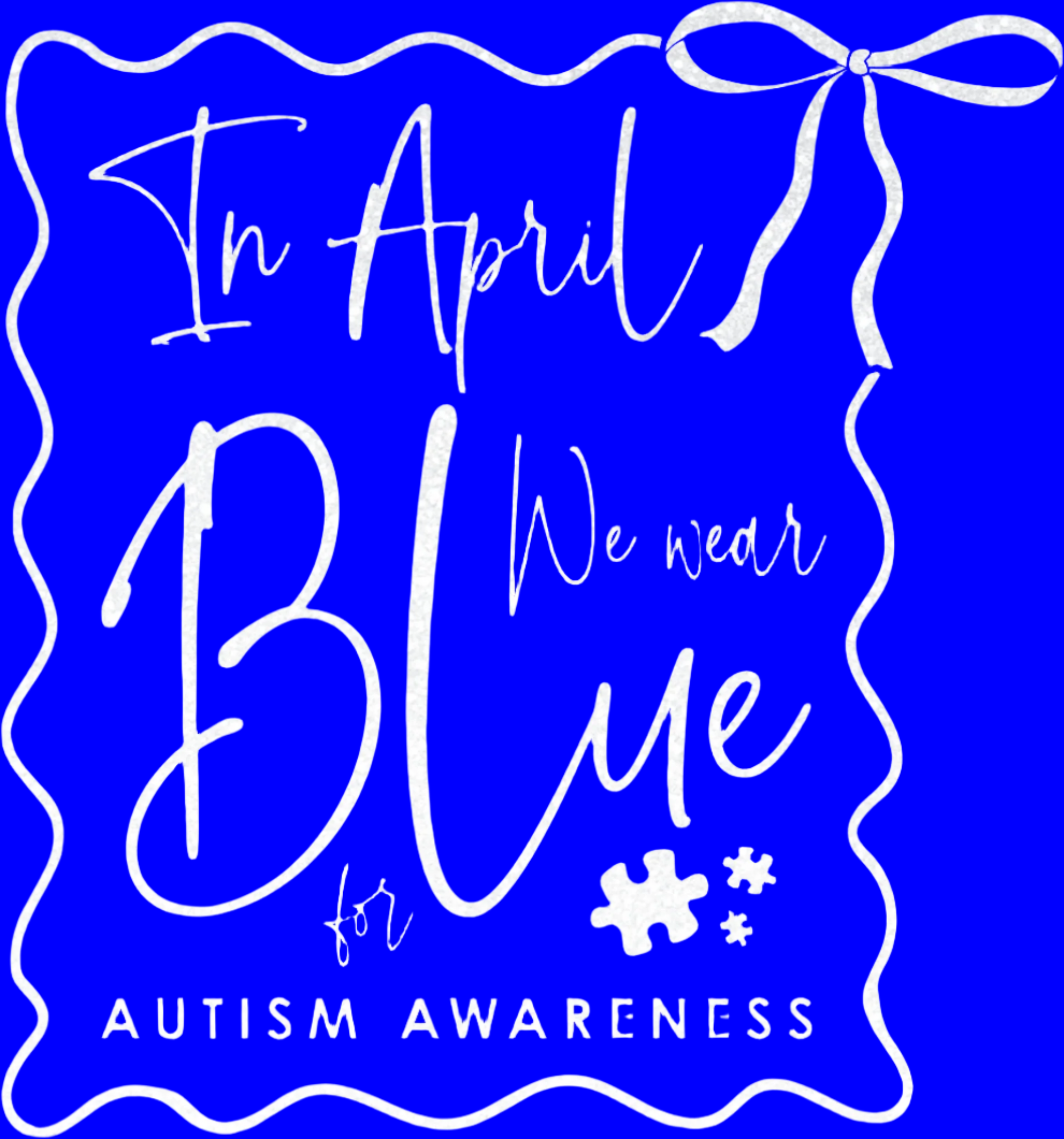 AU4 - We Wear Blue DTF Transfer - My Vinyl Craft