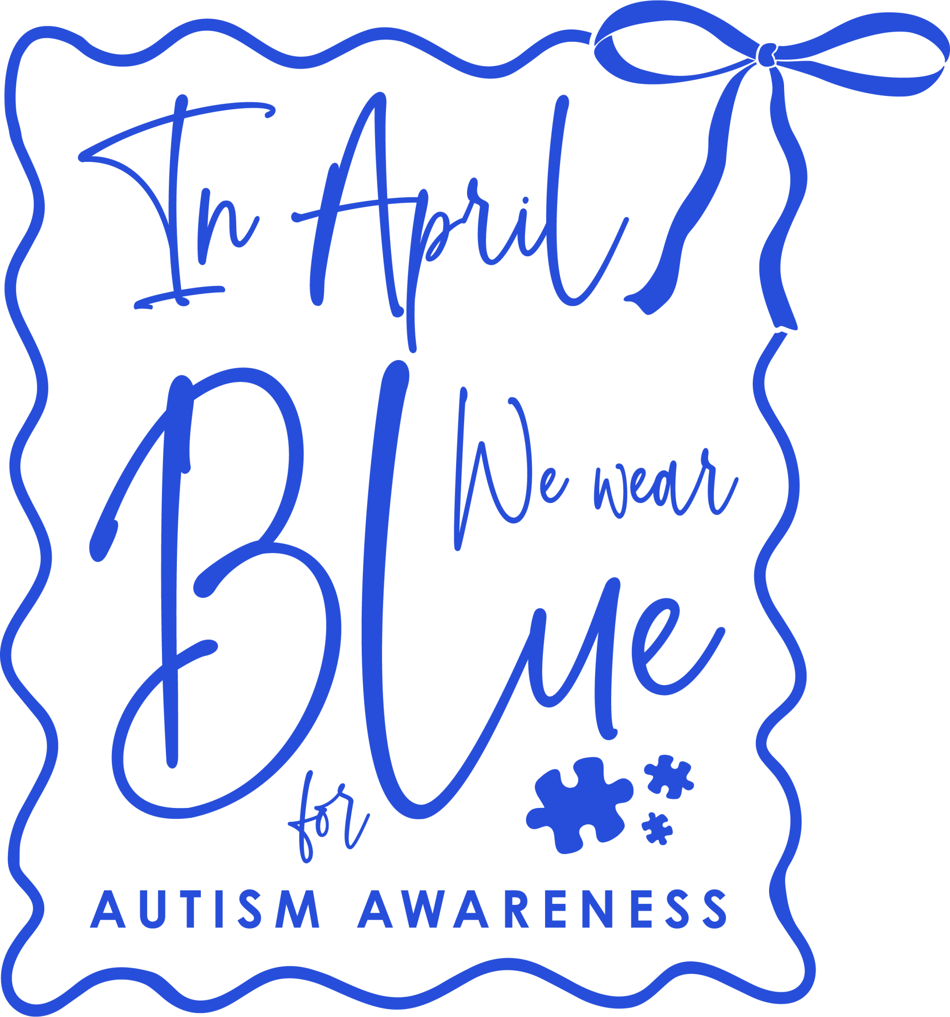 AU6 - We Wear Blue DTF Transfer - My Vinyl Craft