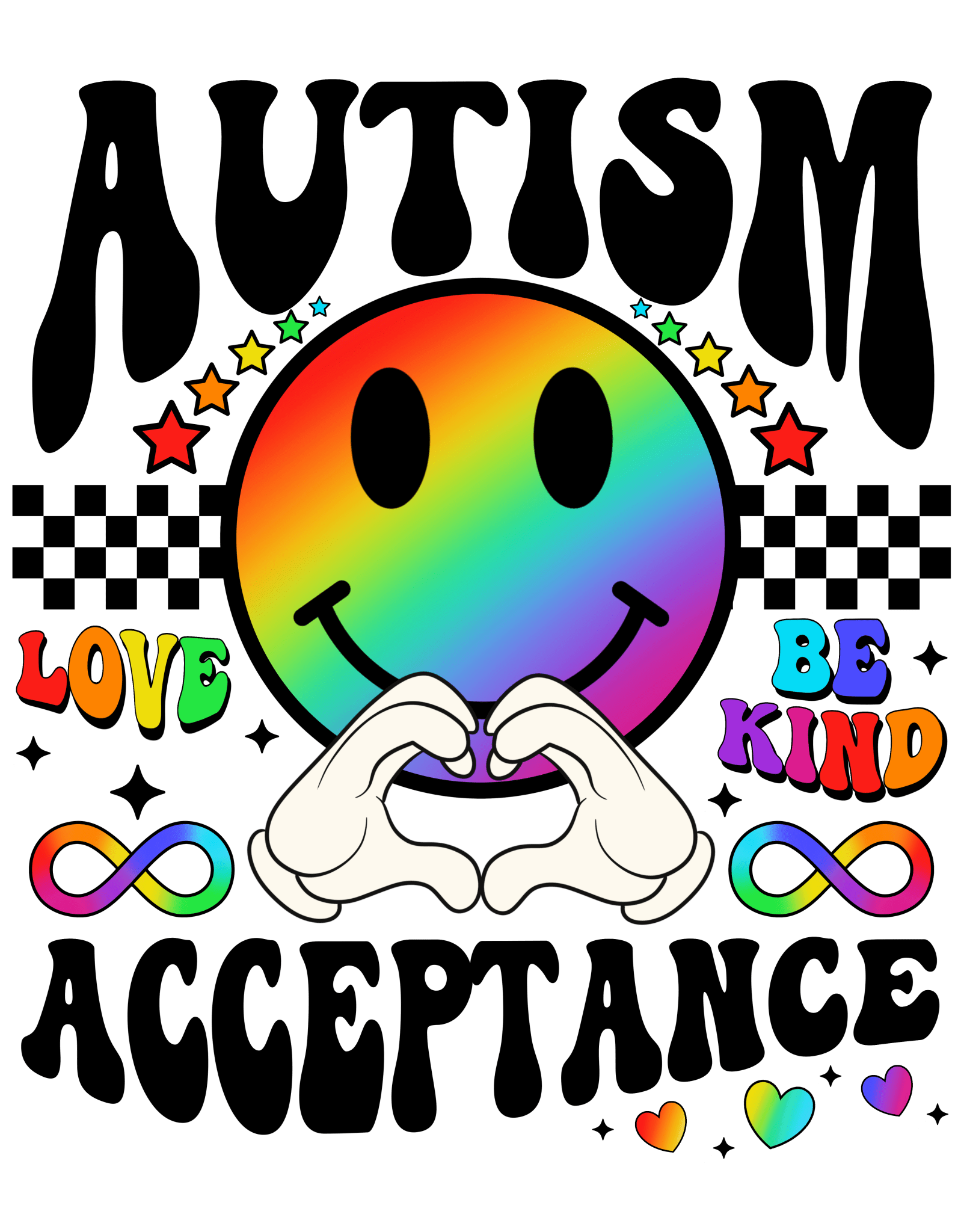 AU8 - Autism Smiley DTF Transfer - My Vinyl Craft