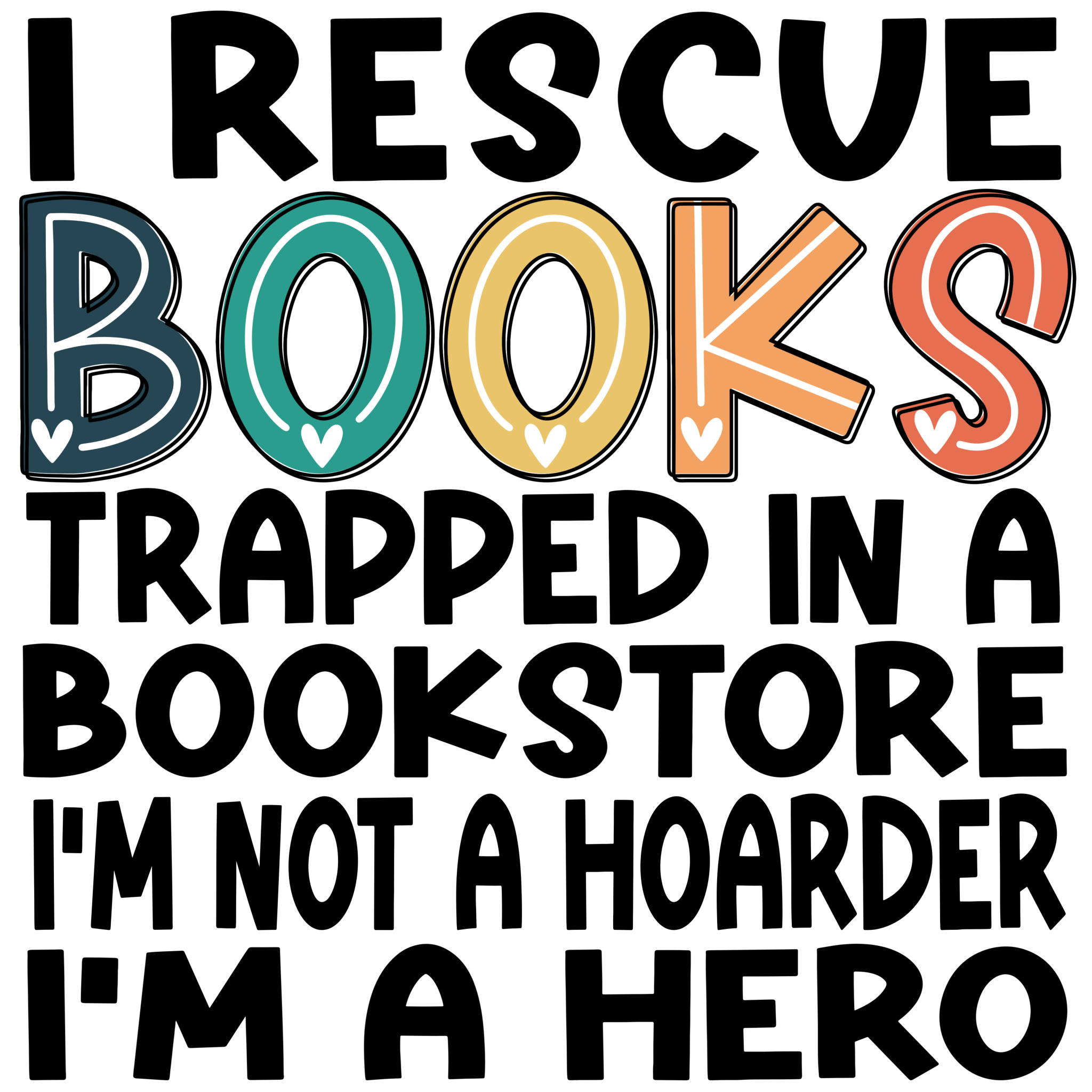 B21 - Rescue Books DTF Transfer - My Vinyl Craft