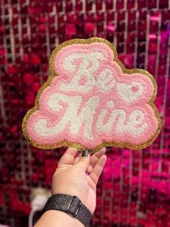 Be Mine Chenille Iron On Patch - My Vinyl Craft