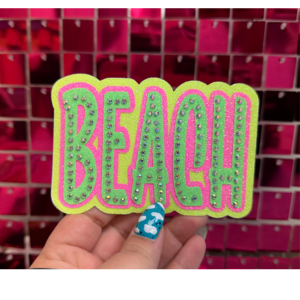 Beach Rhinestone Iron On Patch *PRE - ORDER* - My Vinyl Craft