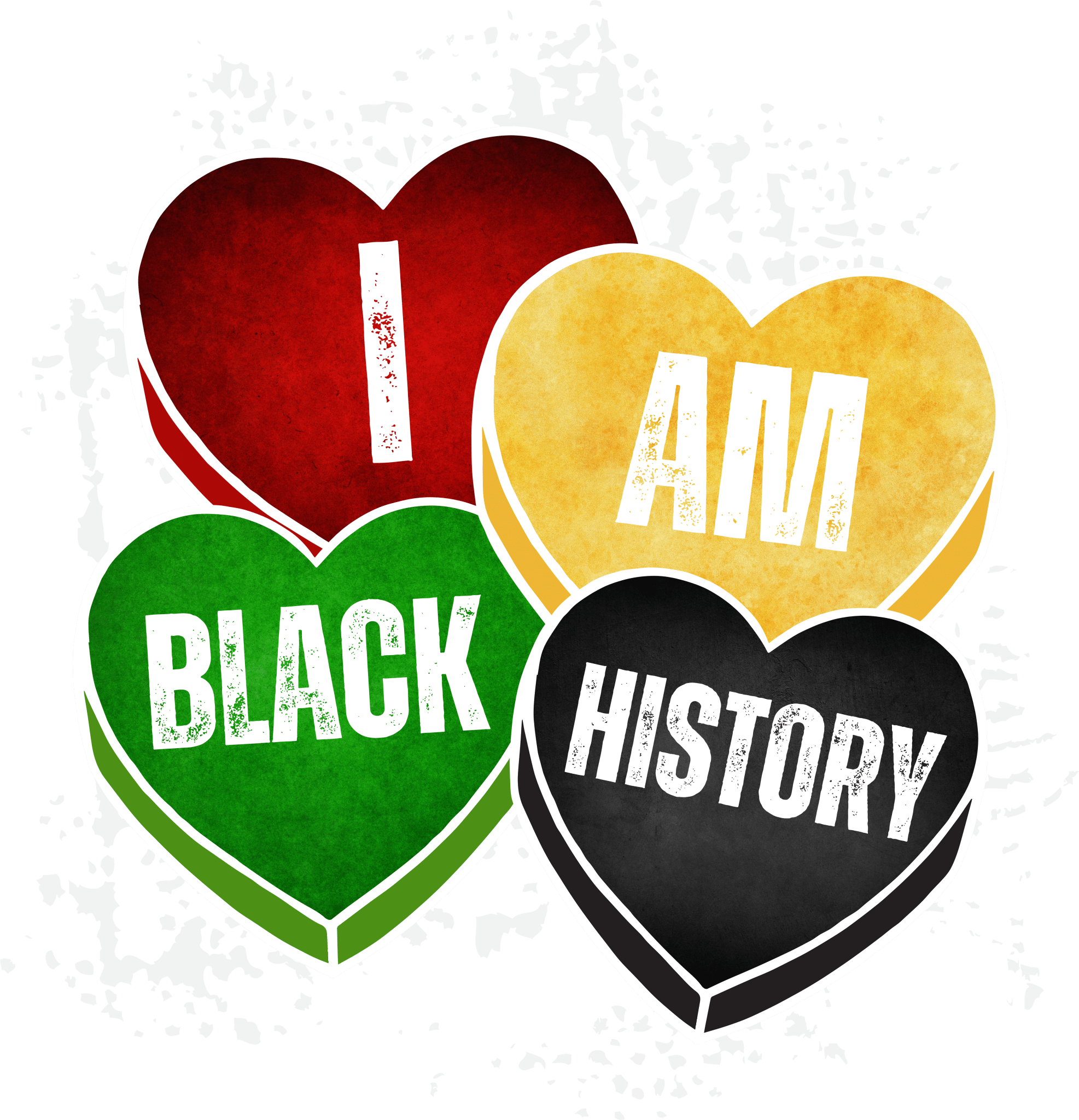 BH2 - Black History Hearts DTF Transfer - My Vinyl Craft