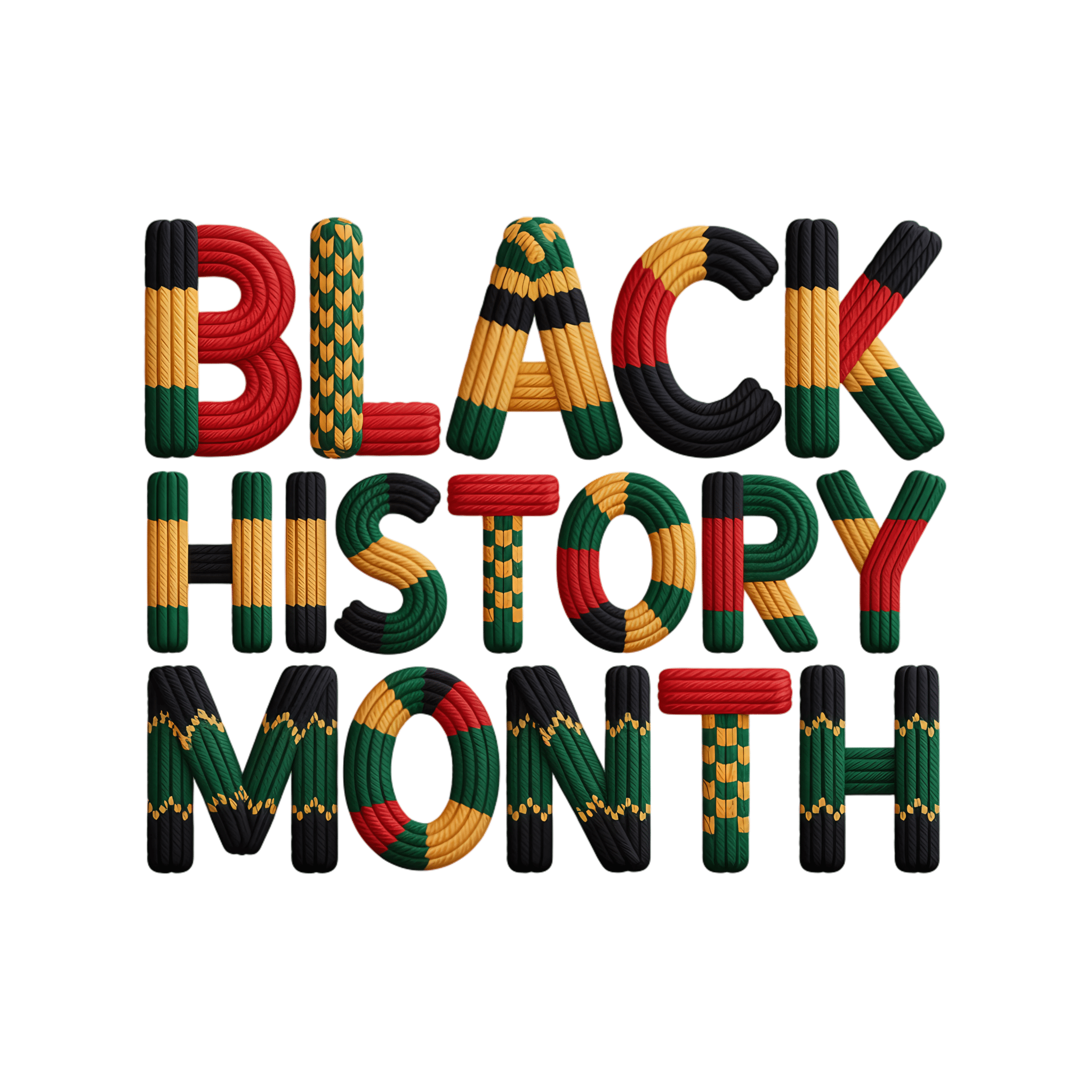 BH4 - Black History Faux Yarn DTF Transfer - My Vinyl Craft