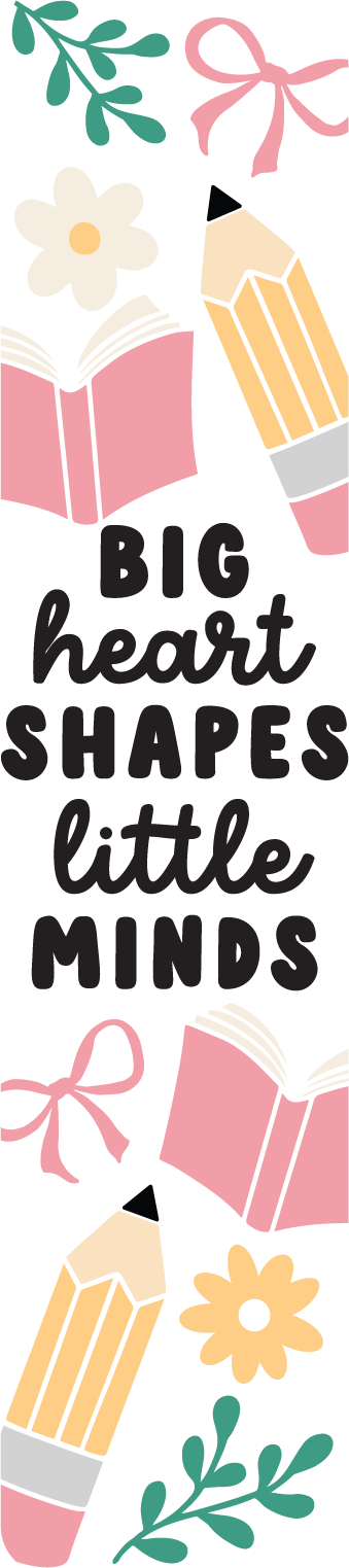 Big Heart Teacher Pen Wrap UV DTF - My Vinyl Craft