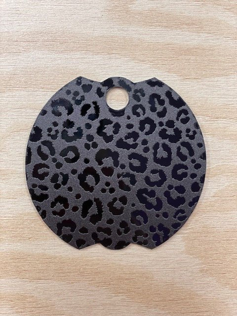 Black Leopard Round Cup Topper - My Vinyl Craft
