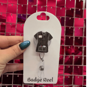 Black Scrub Badge Reel - My Vinyl Craft