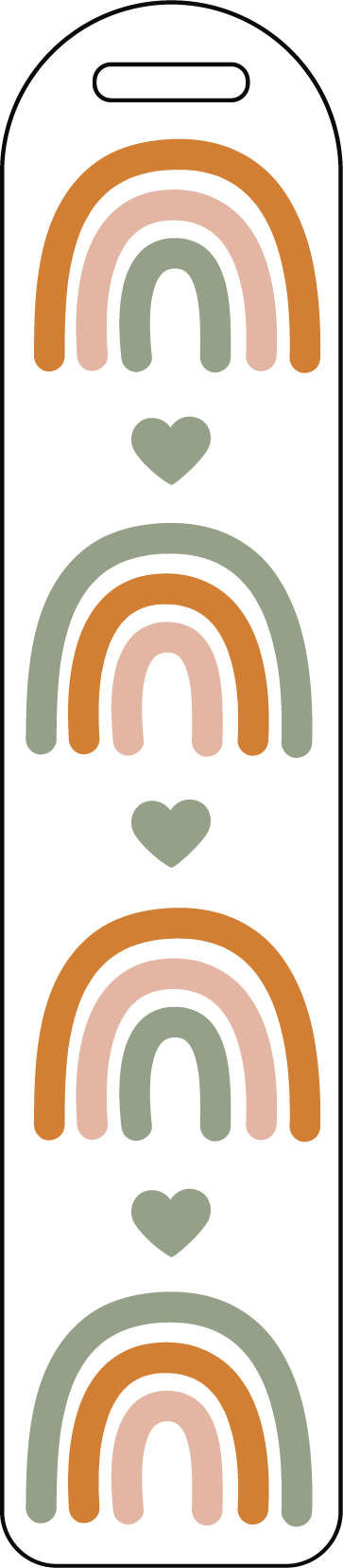 Boho Rainbow Pen Wrap UV DTF - My Vinyl Craft