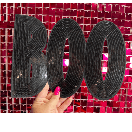 Boo Large Iron On Patch - My Vinyl Craft