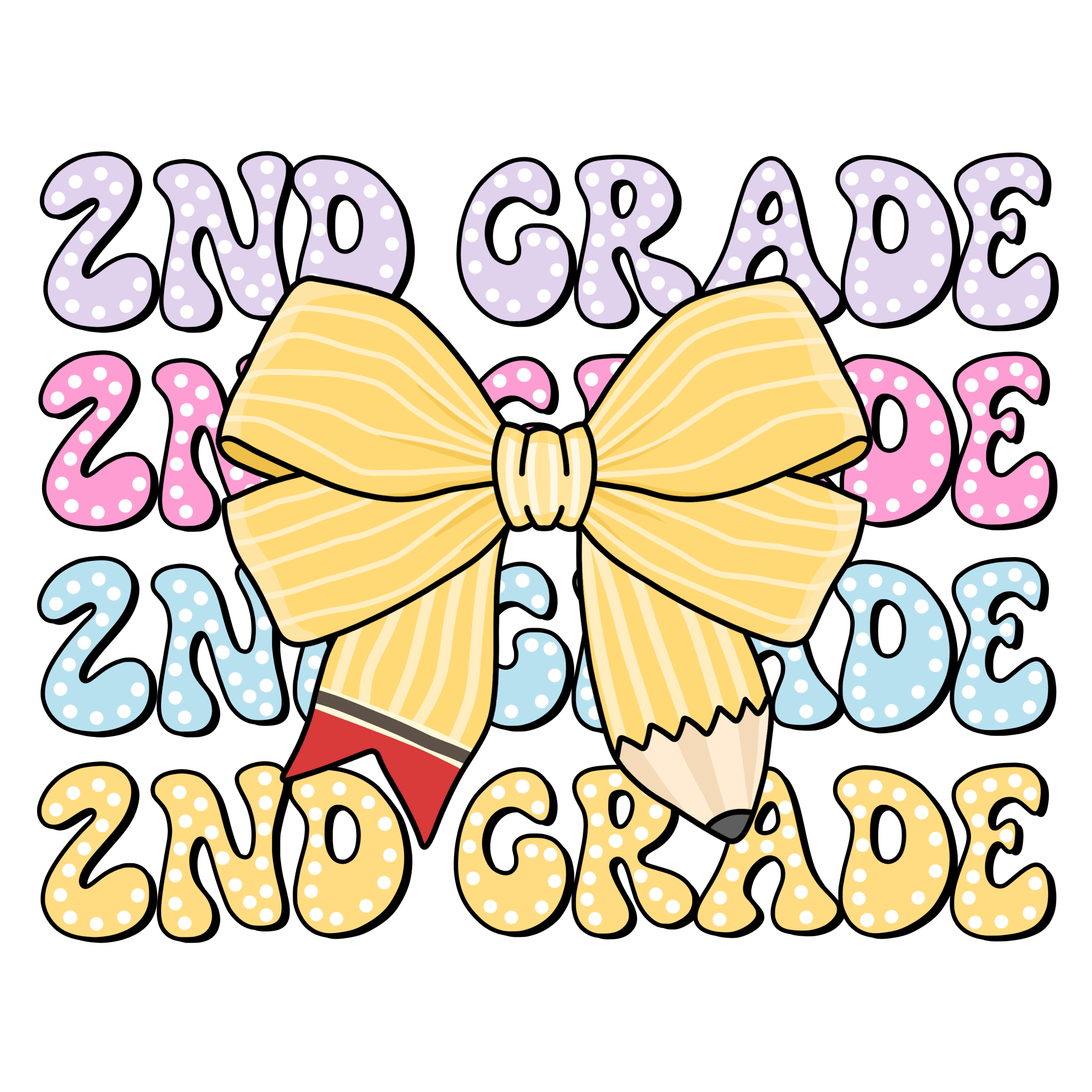 Bright Bow Preschool - 5th Grade DTF Transfer - My Vinyl Craft