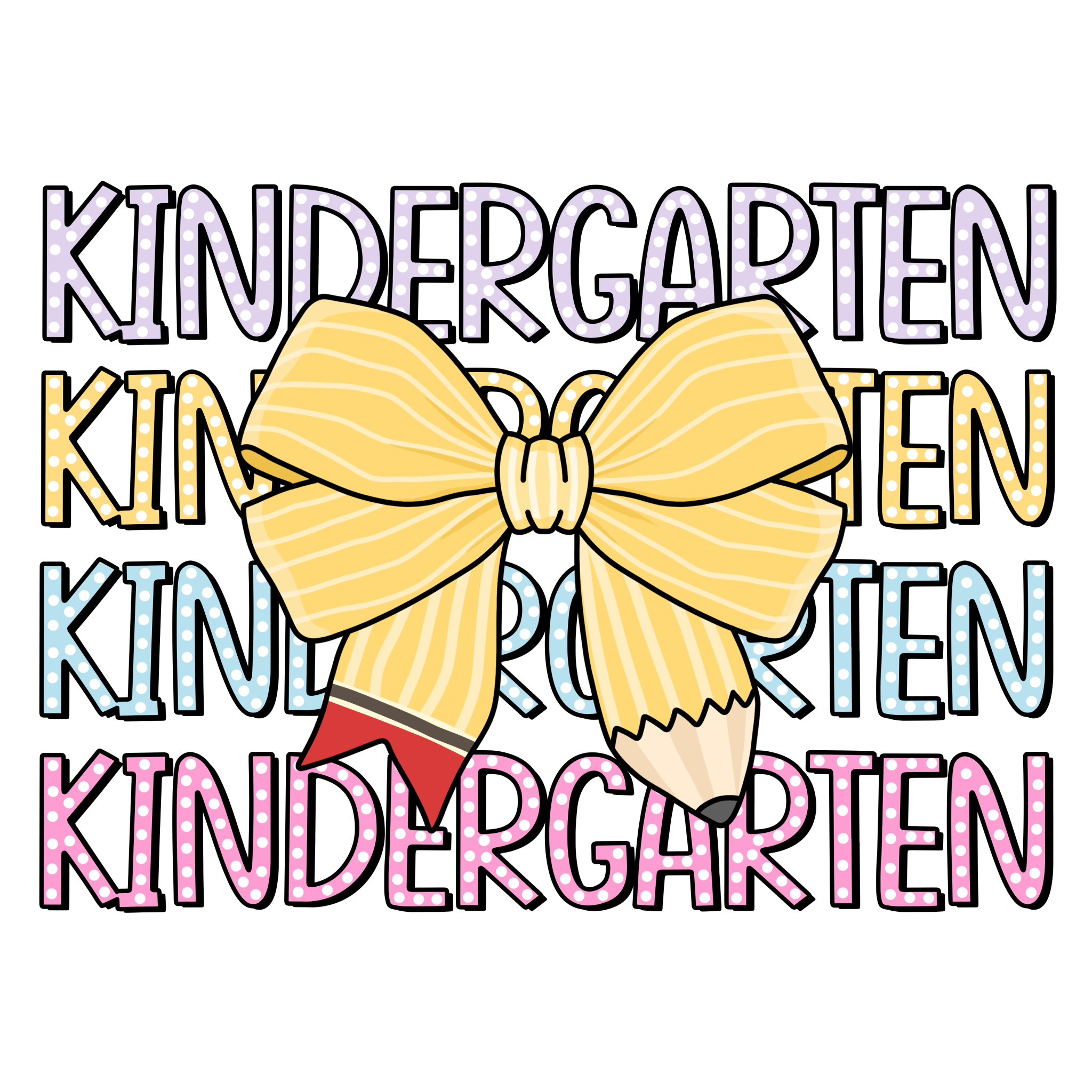 Bright Bow Preschool - 5th Grade DTF Transfer - My Vinyl Craft