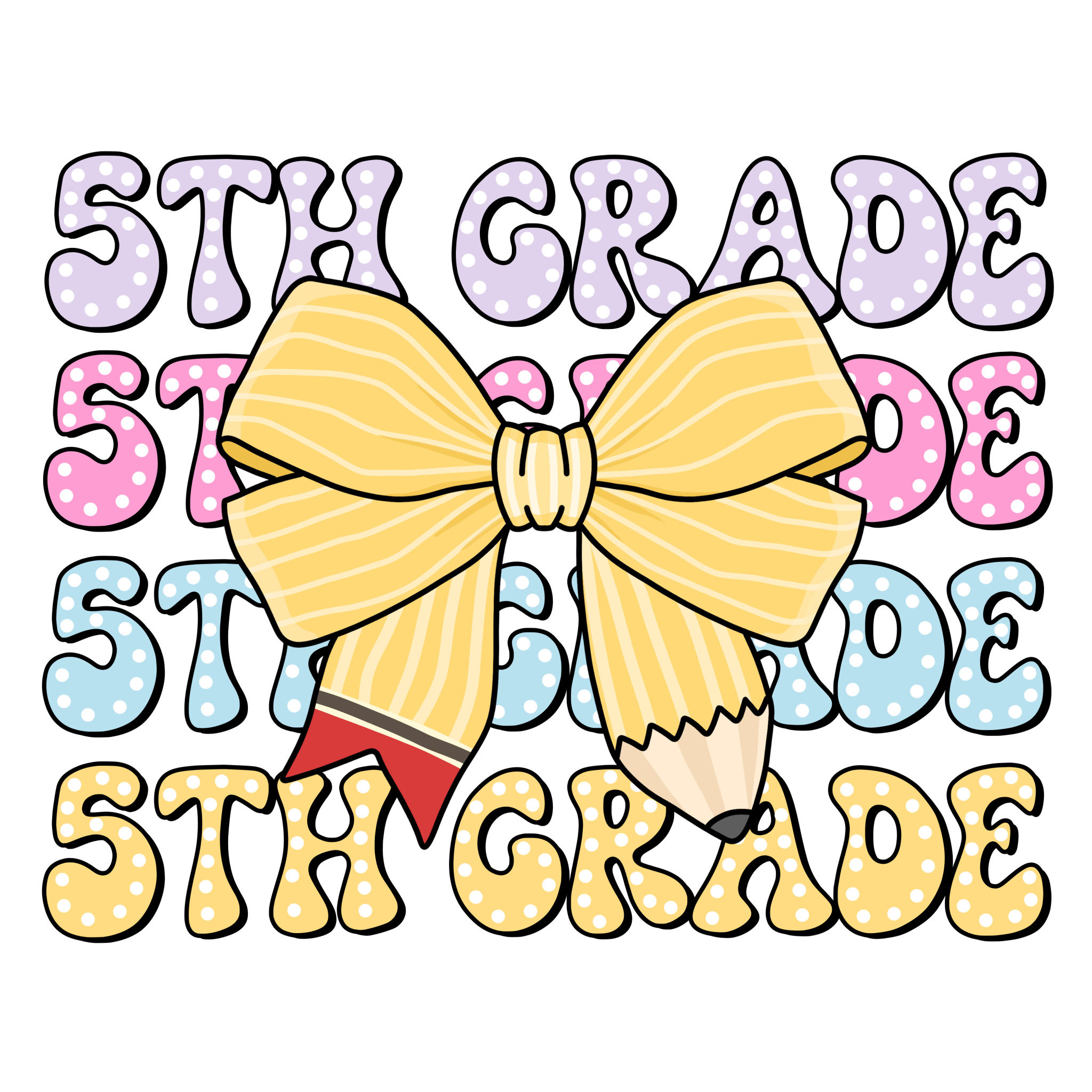 Bright Bow Preschool - 5th Grade DTF Transfer - My Vinyl Craft