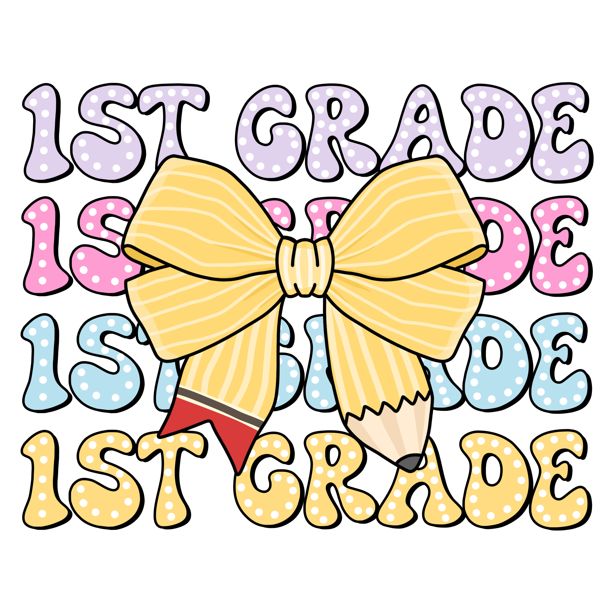 Bright Bow Preschool - 5th Grade DTF Transfer - My Vinyl Craft