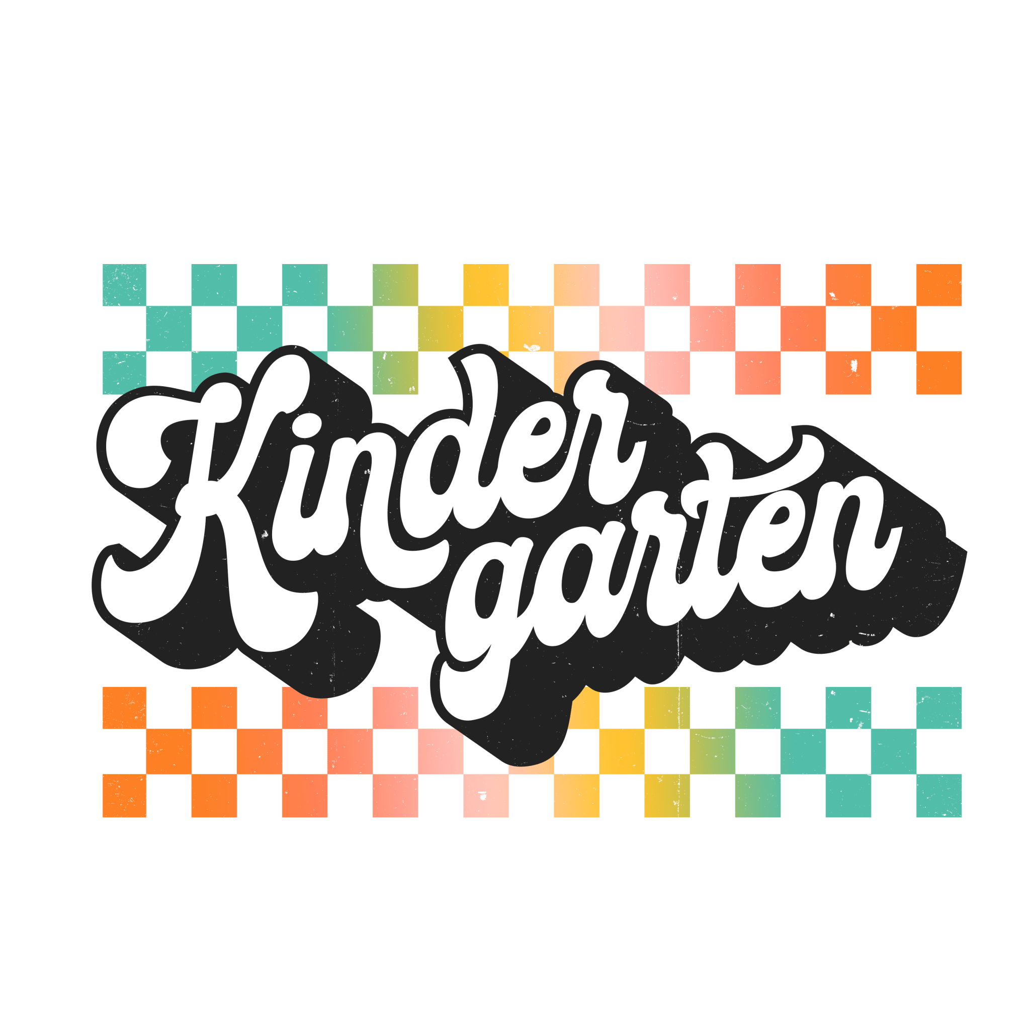 Bright Checkered PreK - 5th Grade DTF Transfer - My Vinyl Craft